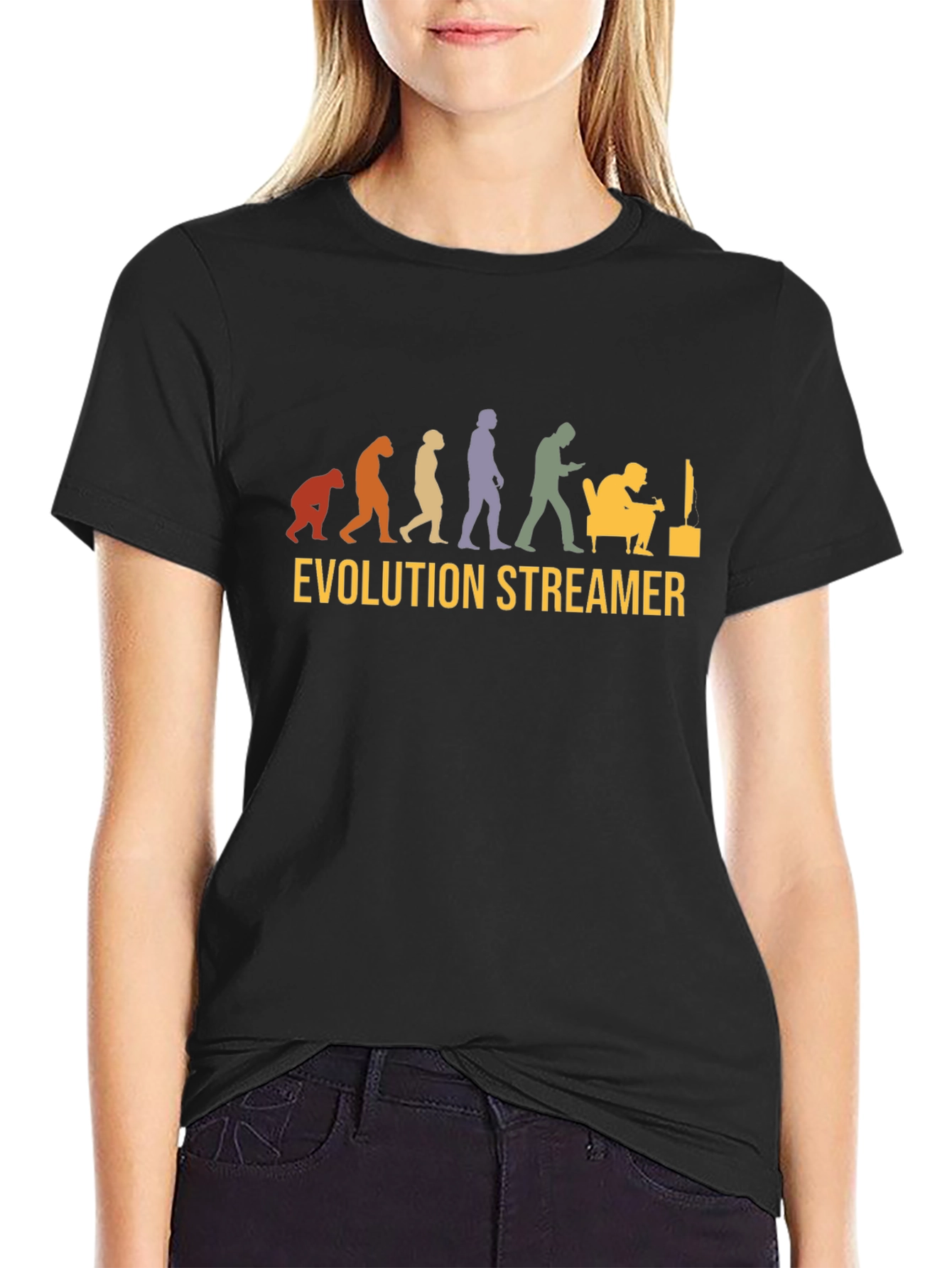 Evolution Streamer Graphic T-Shirt - Gamer Gift