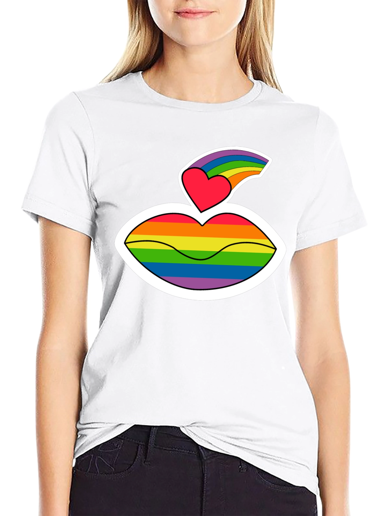 Pride Lips Graphic T-Shirt - LGBTQ+ Love