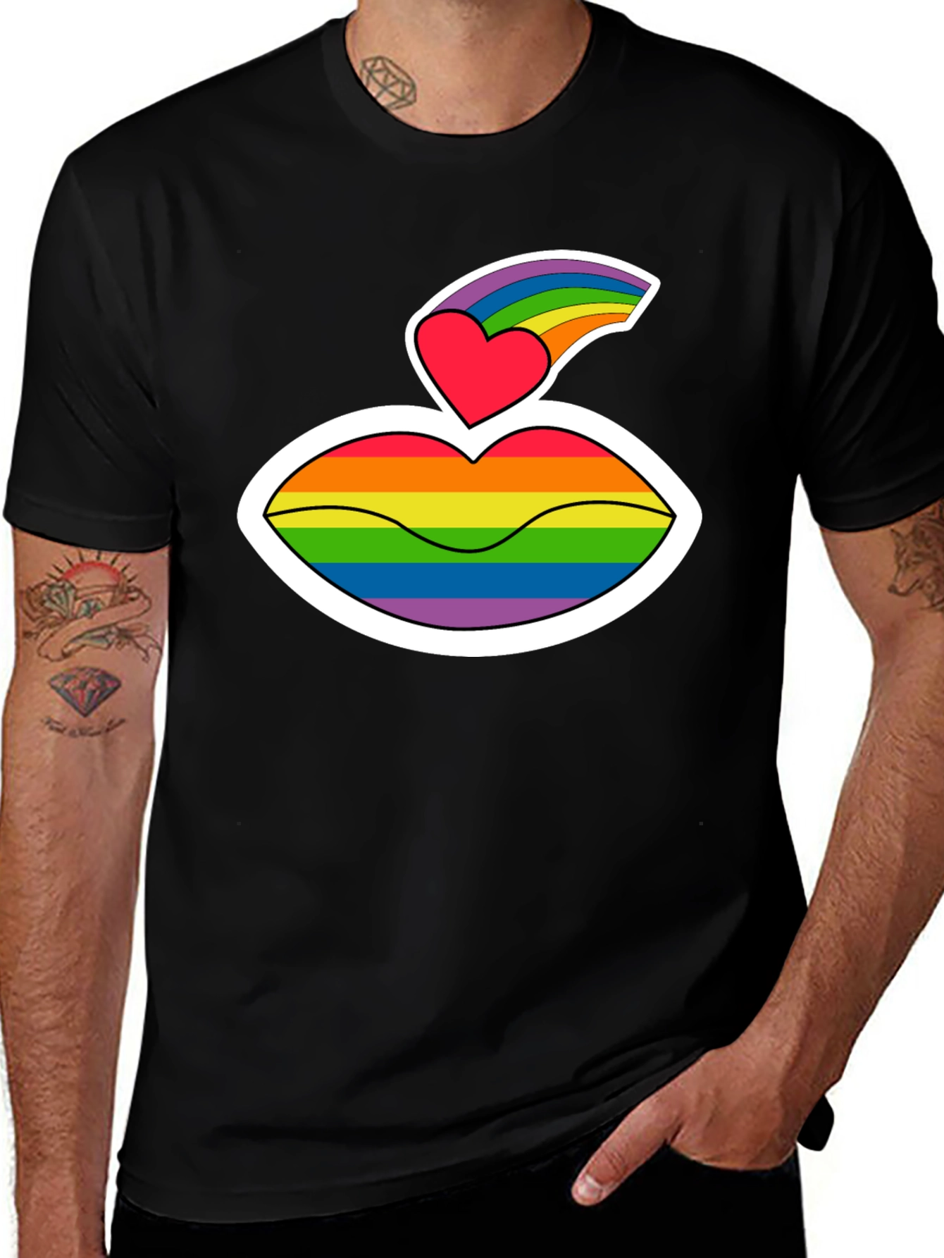 Pride Lips Graphic T-Shirt - LGBTQ+ Love