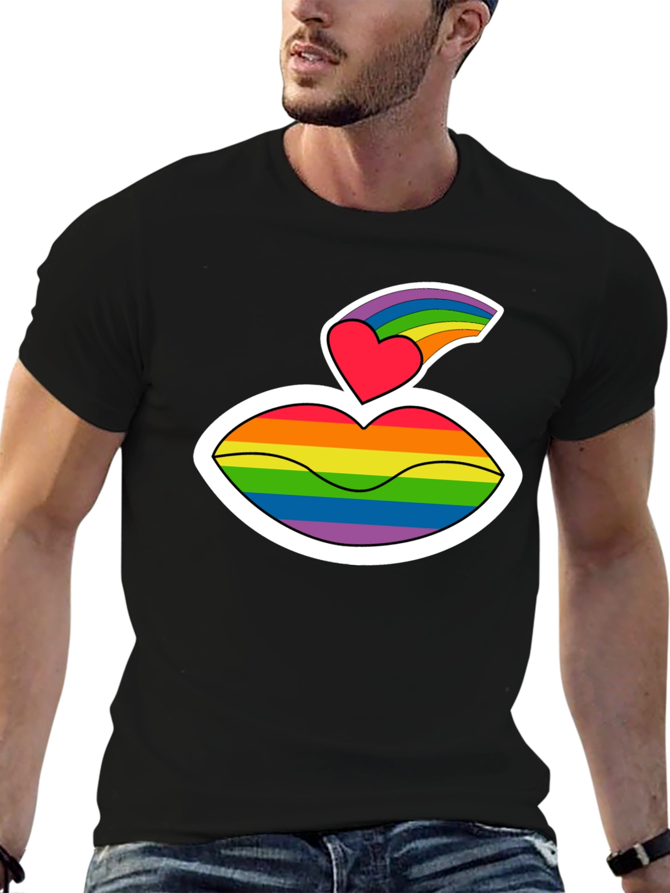 Pride Lips Graphic T-Shirt - LGBTQ+ Love