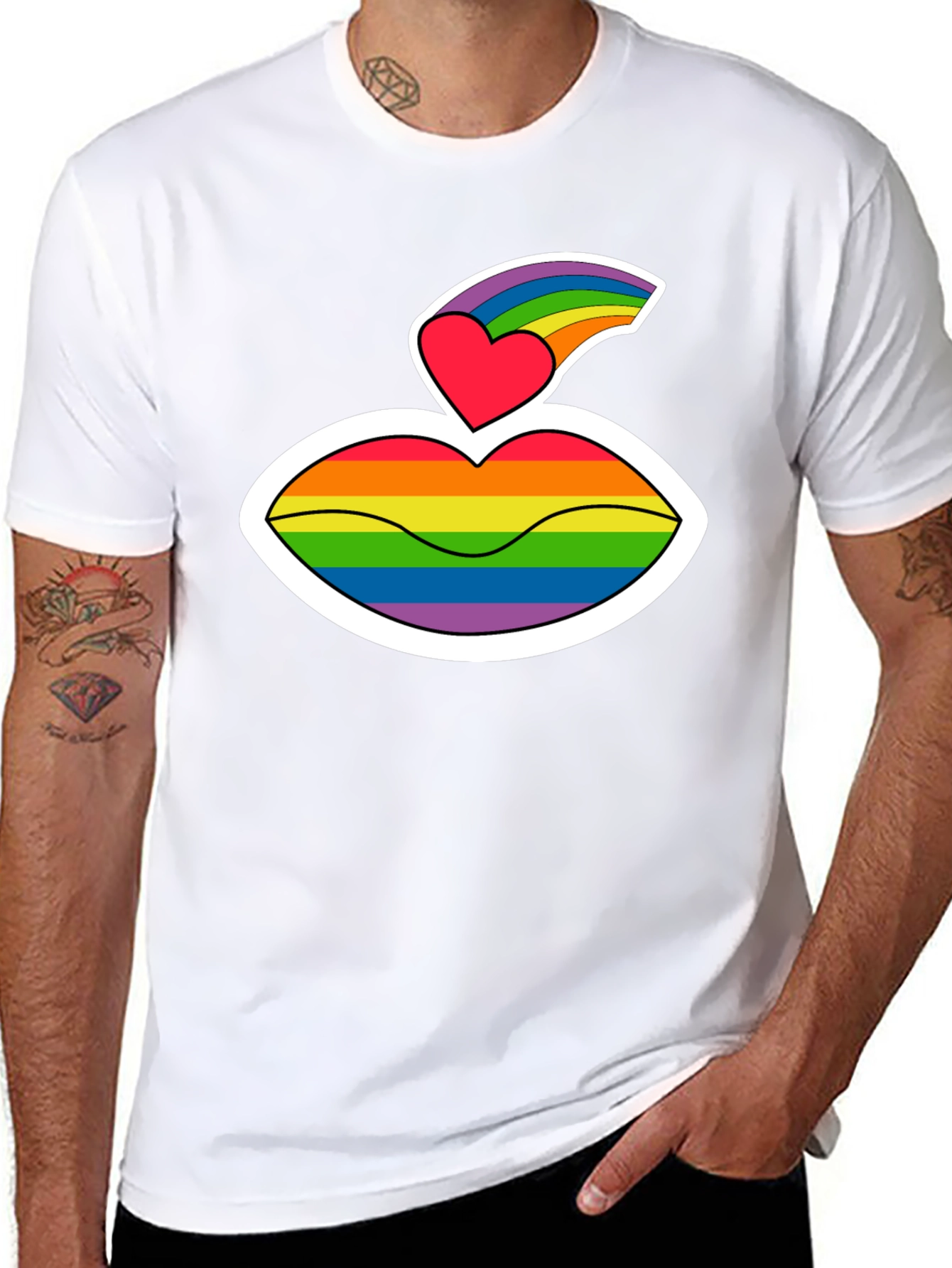 Pride Lips Graphic T-Shirt - LGBTQ+ Love