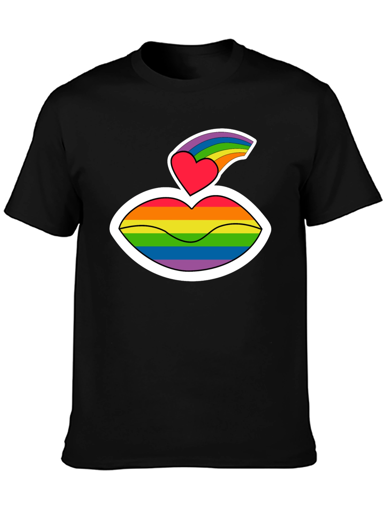 Pride Lips Graphic T-Shirt - LGBTQ+ Love