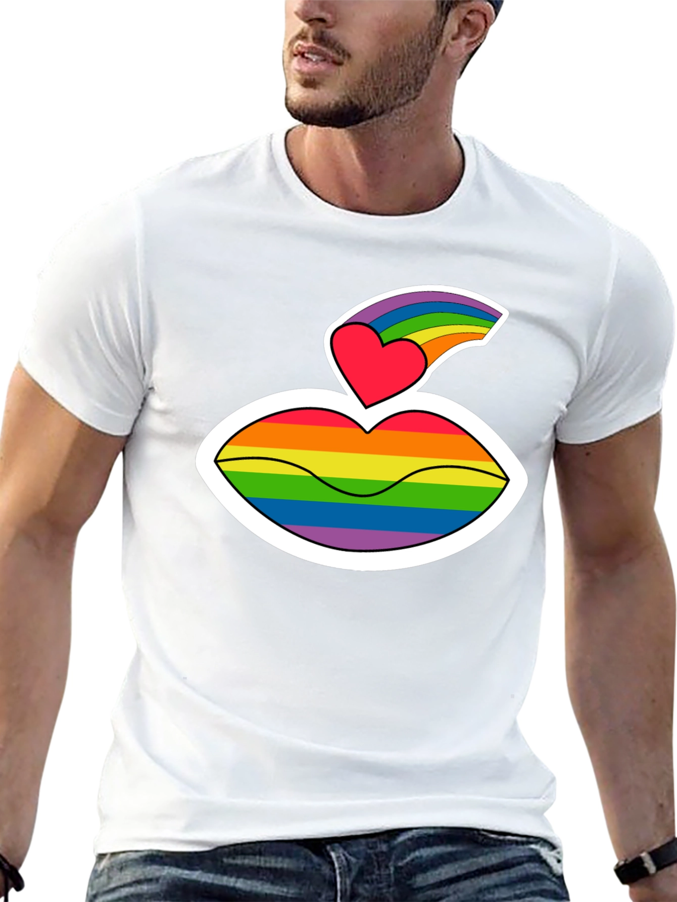 Pride Lips Graphic T-Shirt - LGBTQ+ Love