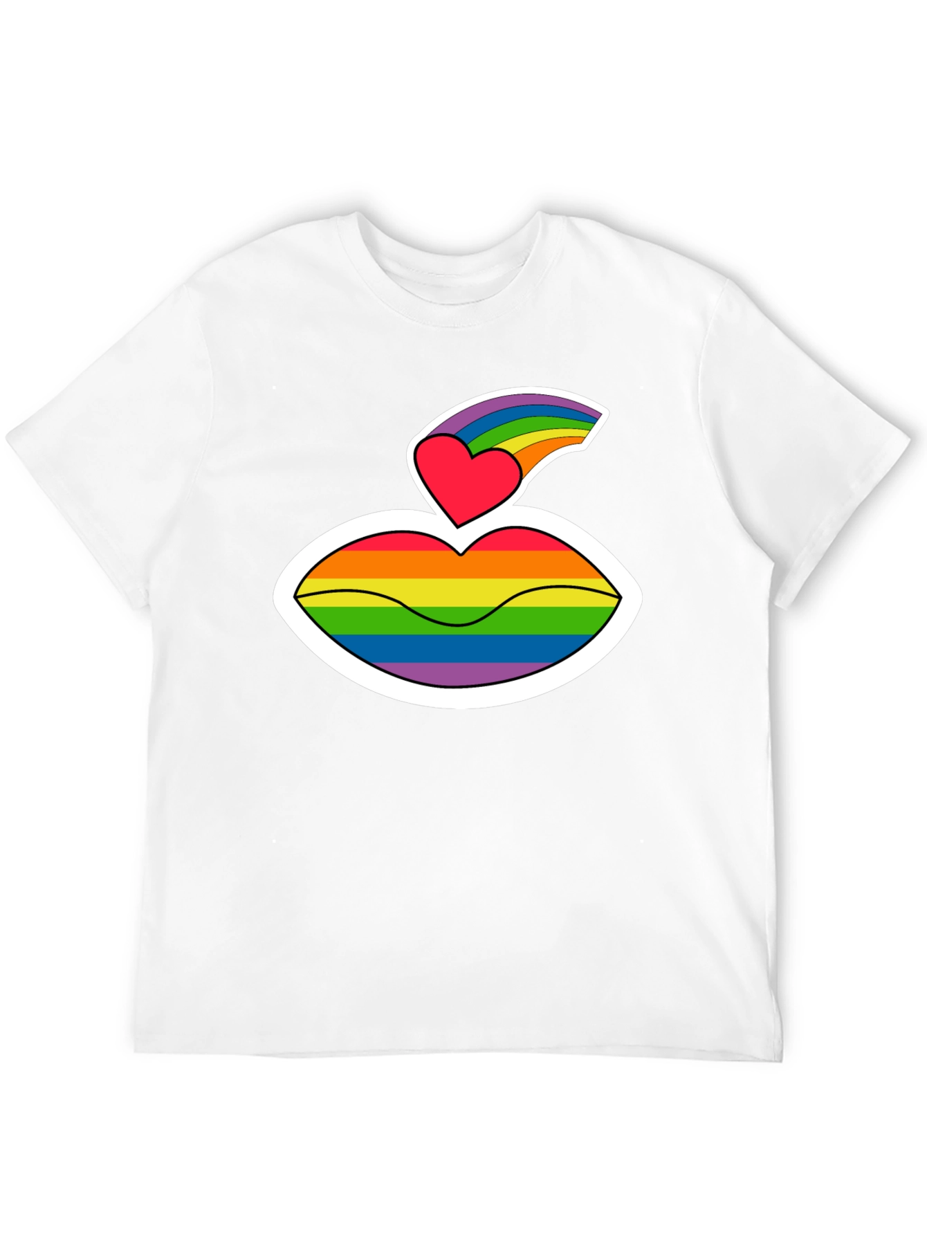 Pride Lips Graphic T-Shirt - LGBTQ+ Love