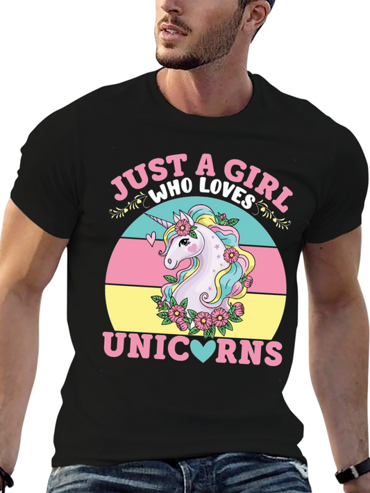 Just a Girl Who Loves Unicorns T-Shirt