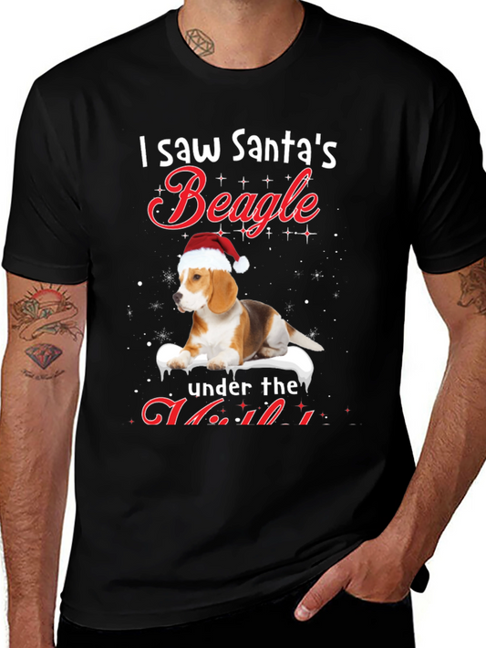 Santas Beagle Christmas T-Shirt