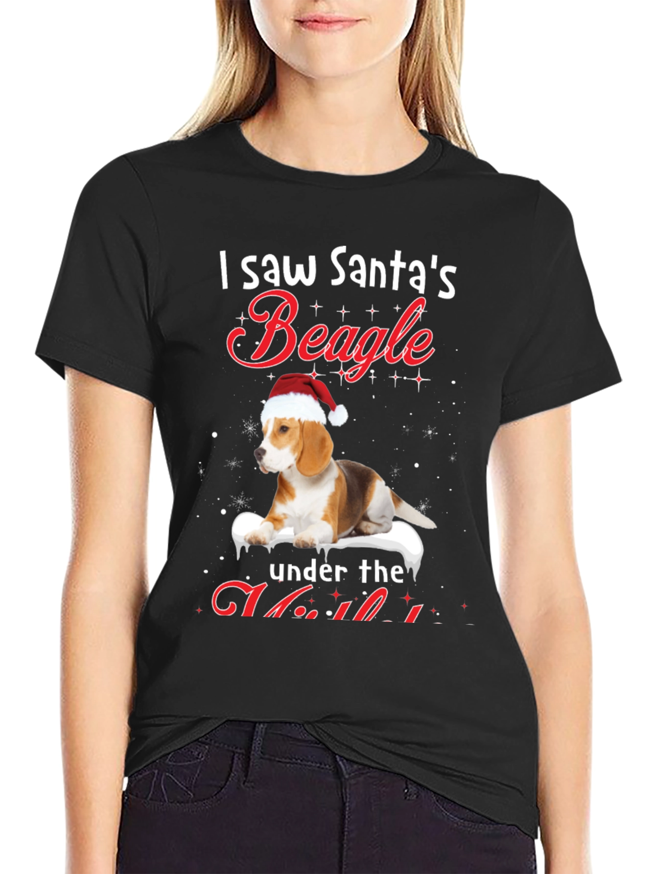 Santas Beagle Christmas T-Shirt