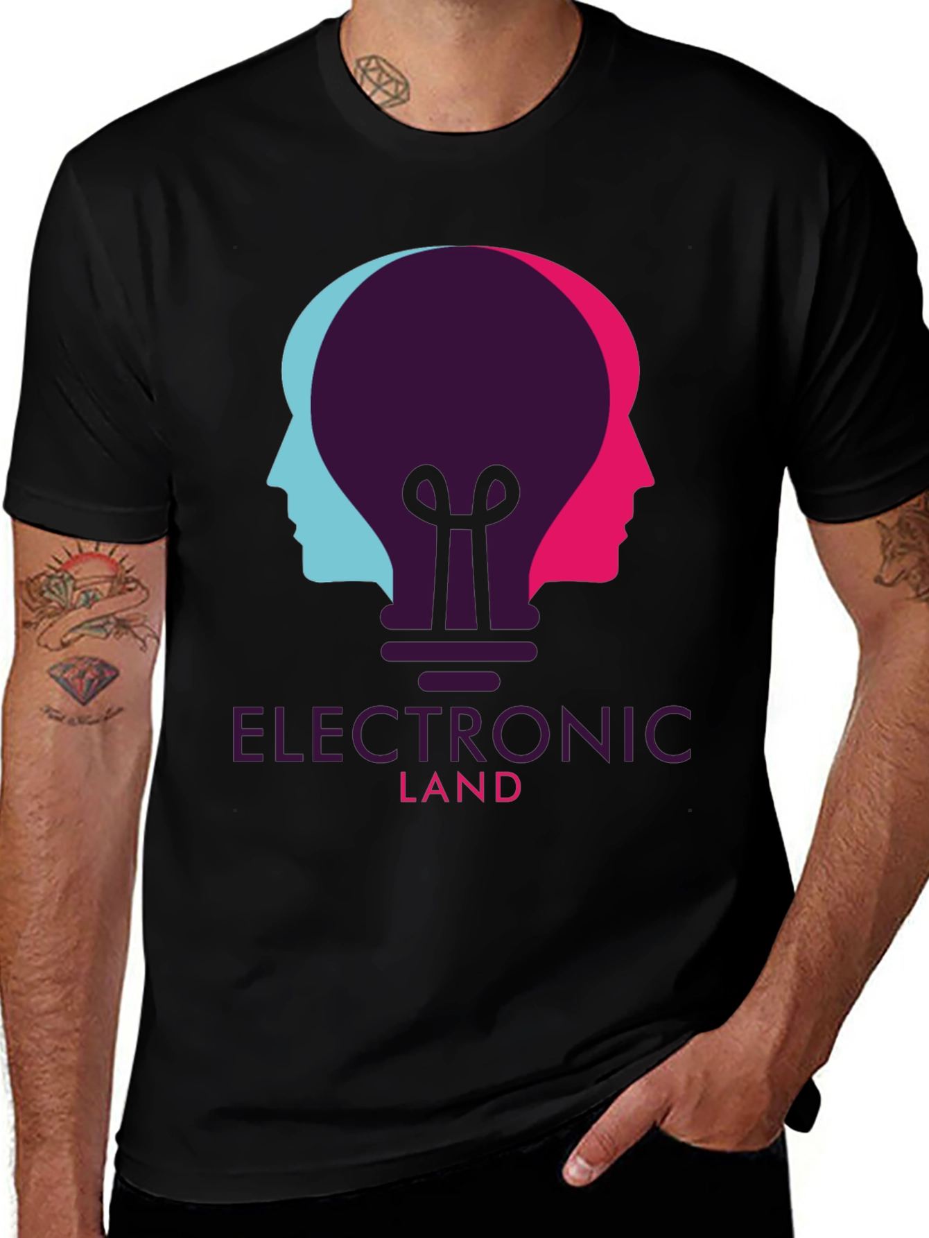 Electronic Land Graphic T-Shirt - Unisex Creative Design