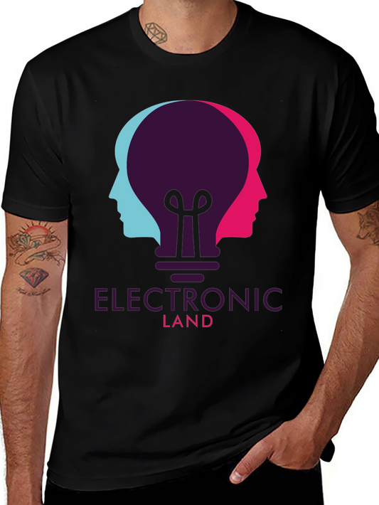 Electronic Land Graphic T-Shirt - Unisex Creative Design