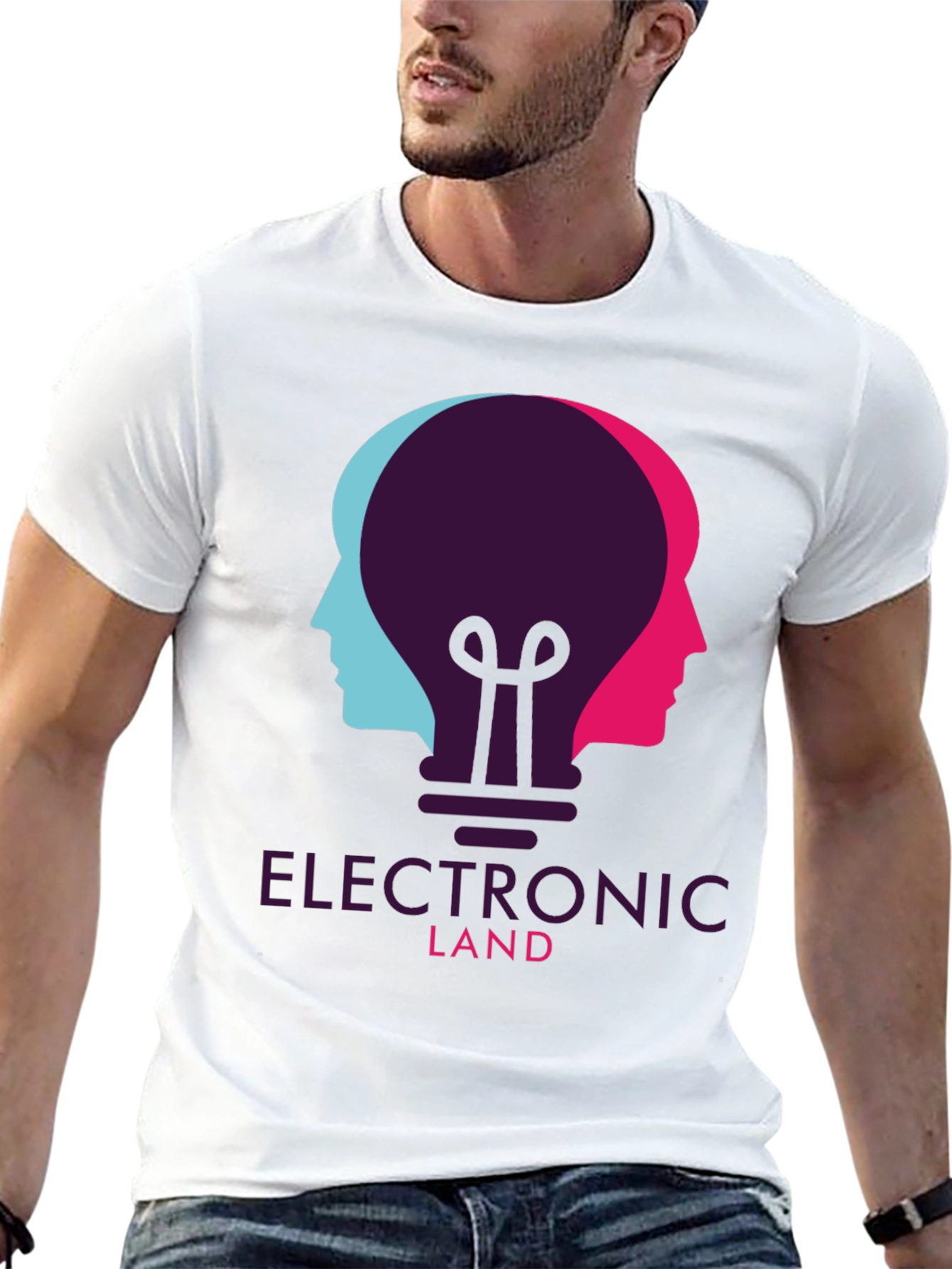 Electronic Land Graphic T-Shirt - Unisex Creative Design