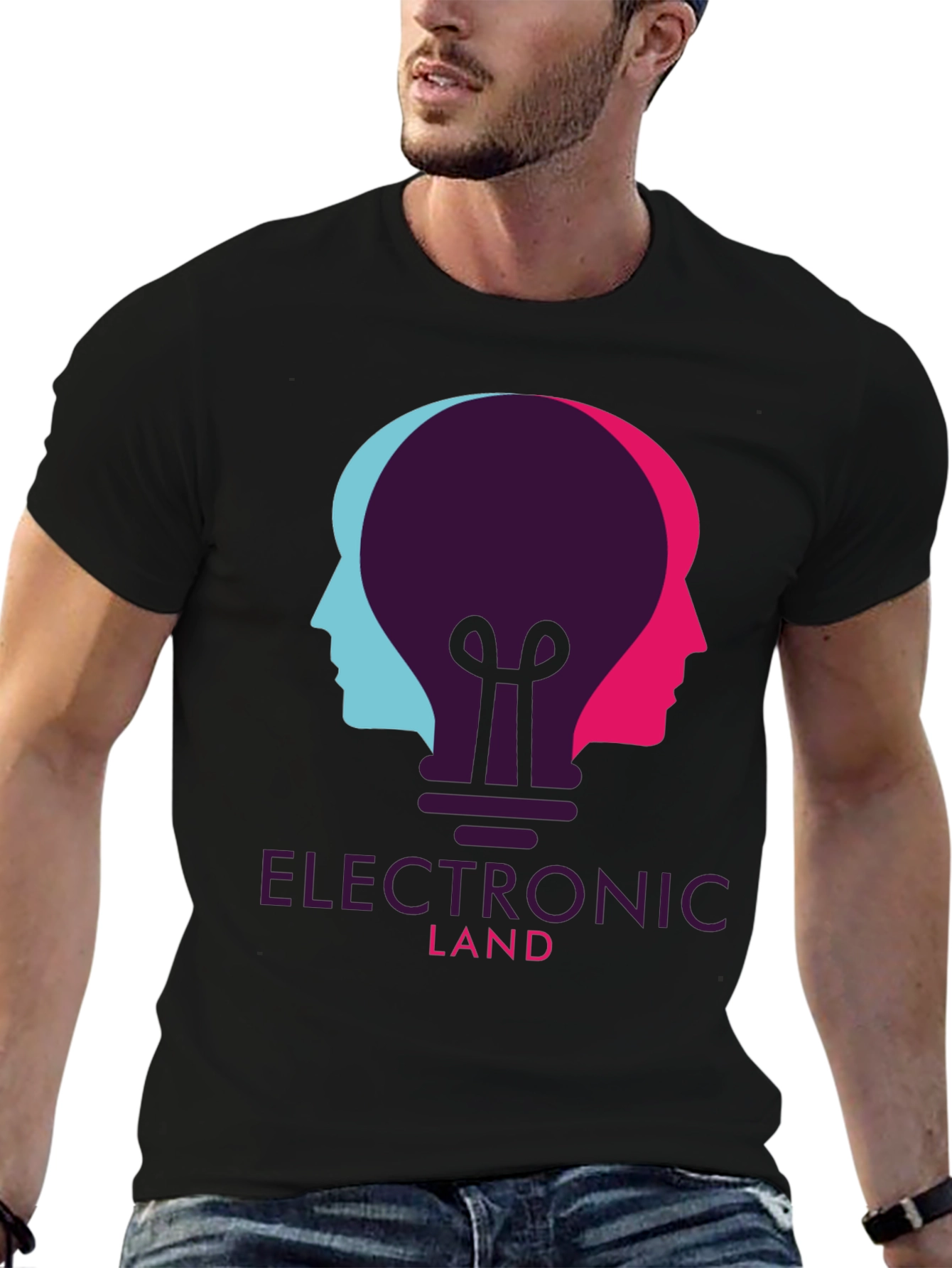Electronic Land Graphic T-Shirt - Unisex Creative Design