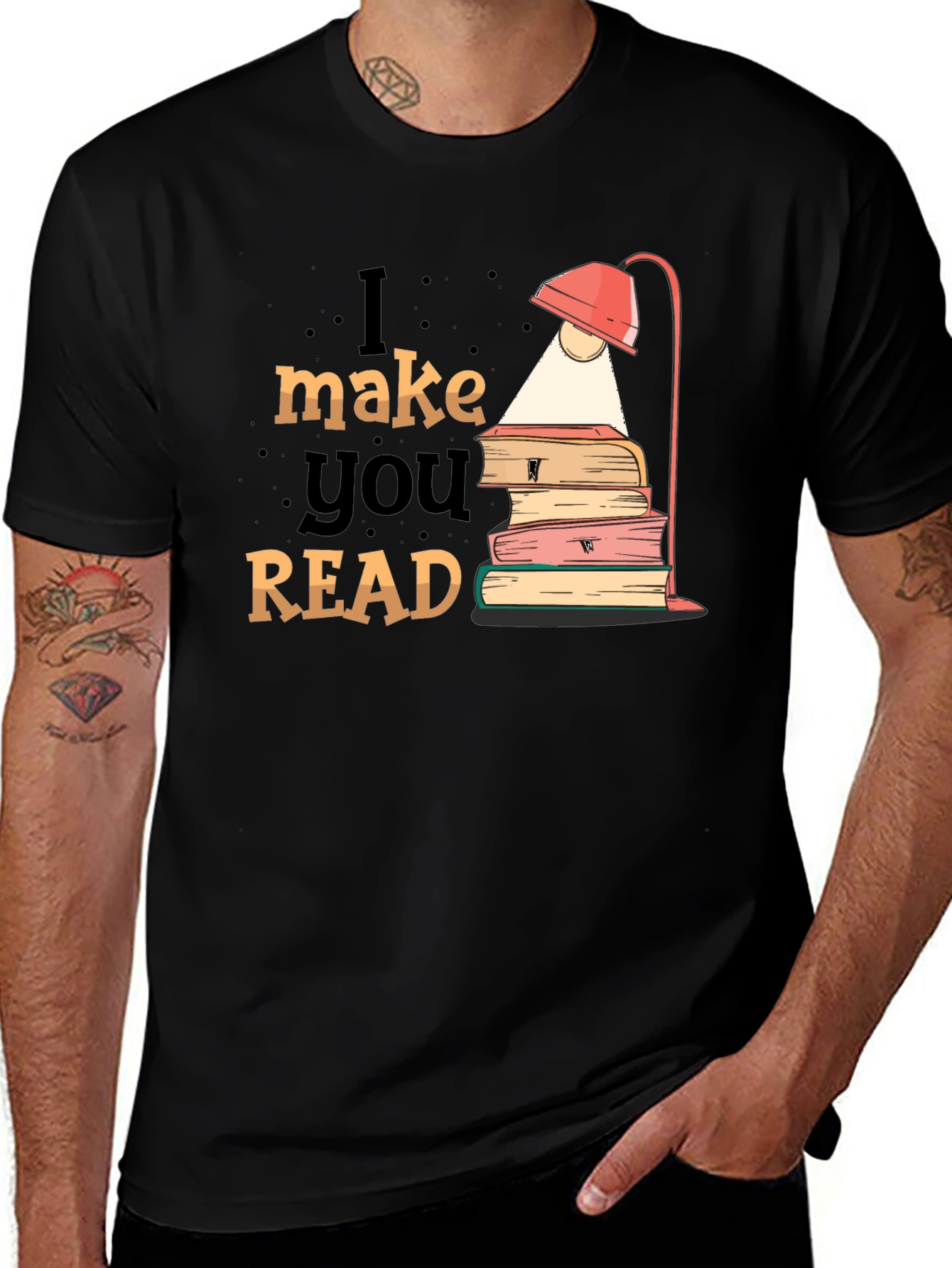 I Make You Read T-Shirt Black Graphic Tee