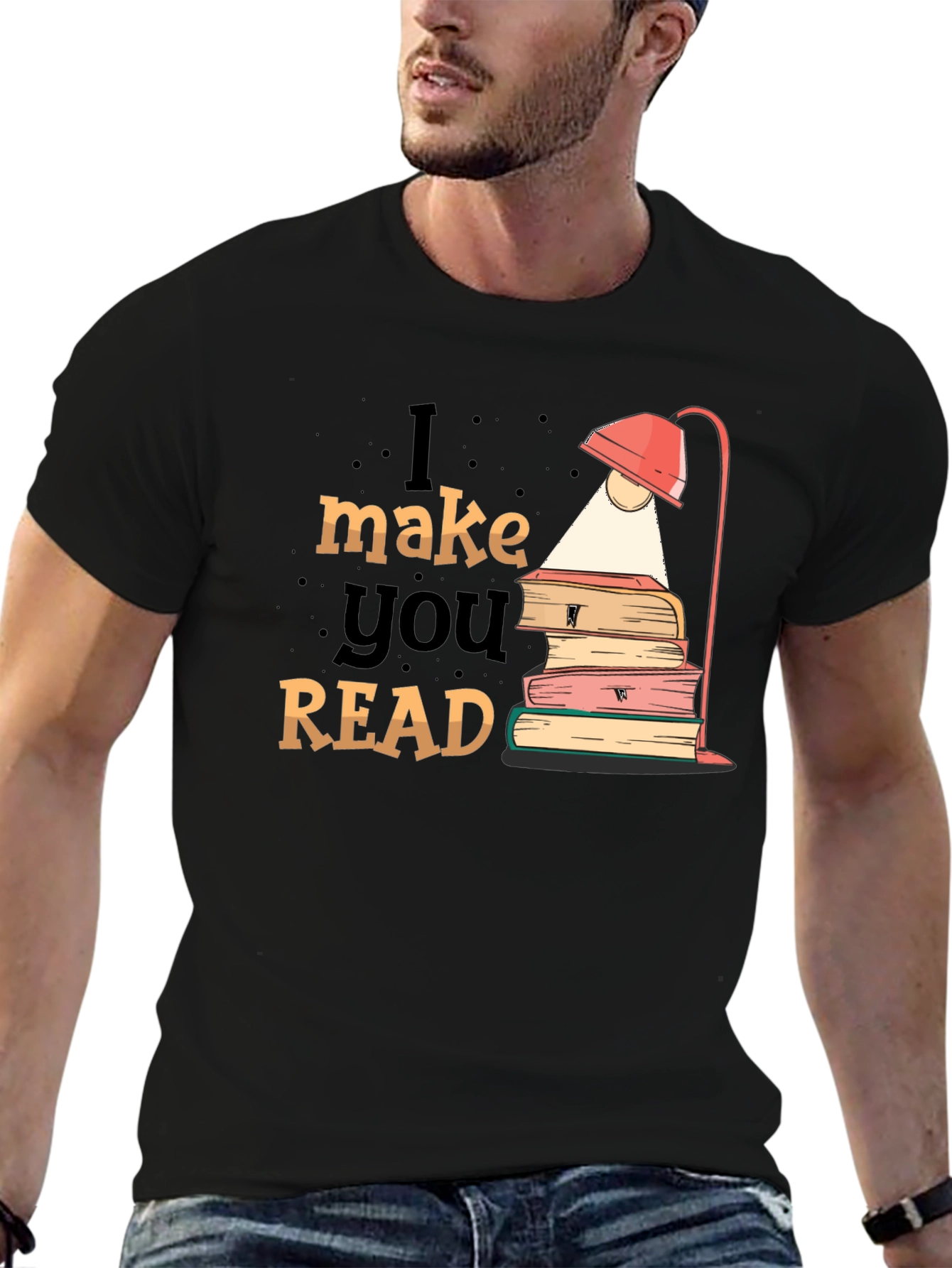 I Make You Read T-Shirt Black Graphic Tee