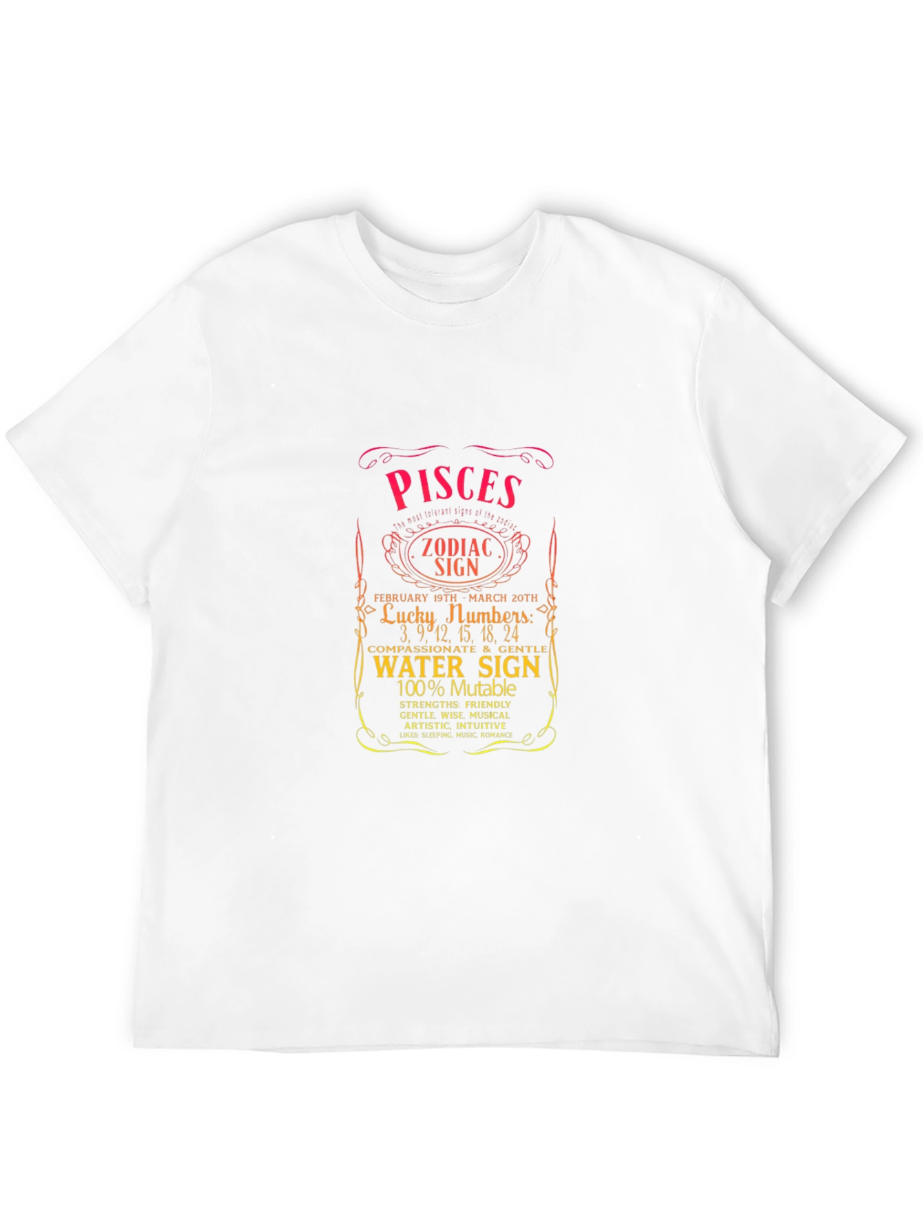 Pisces Zodiac Sign Graphic T-Shirt