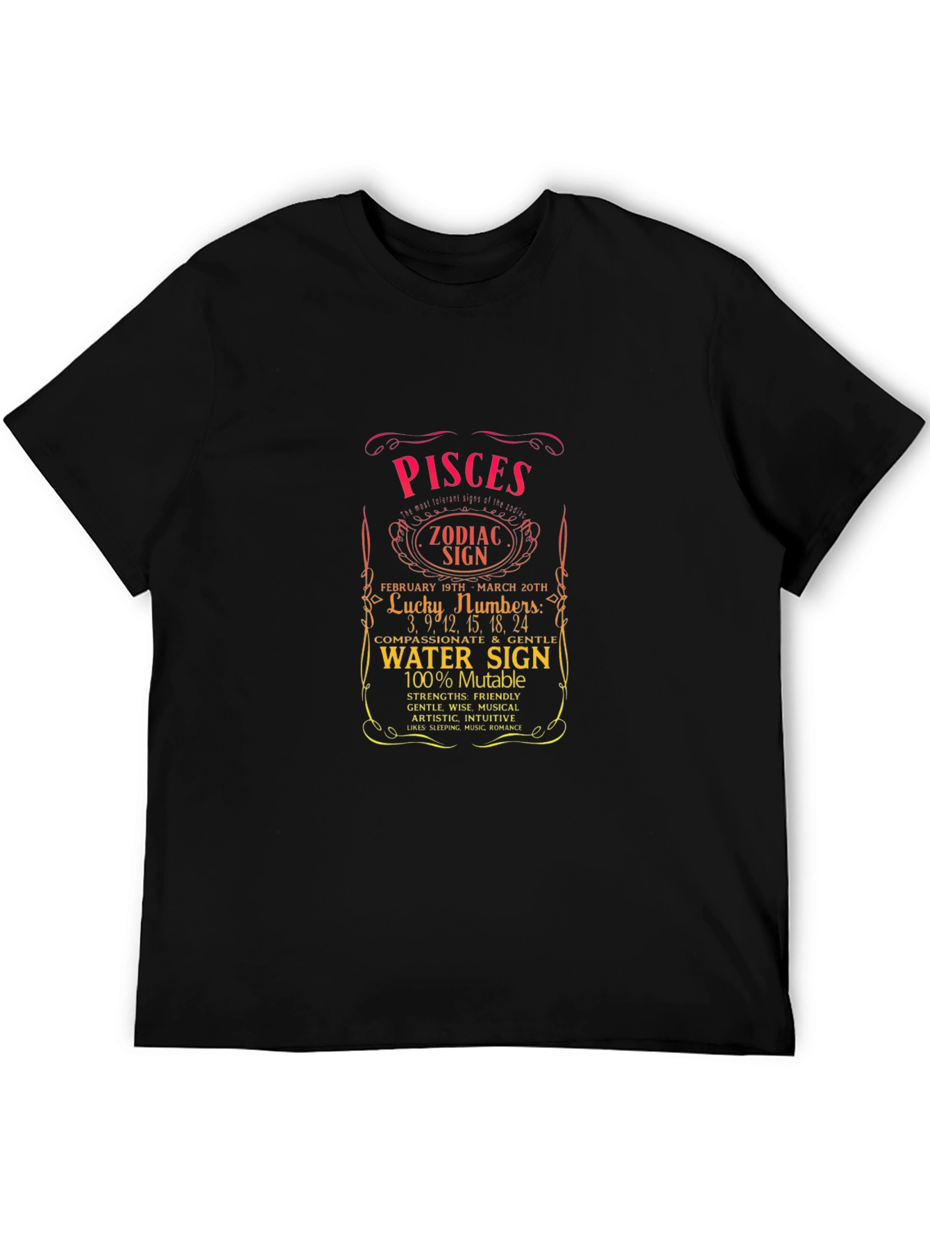 Pisces Zodiac Sign Graphic T-Shirt