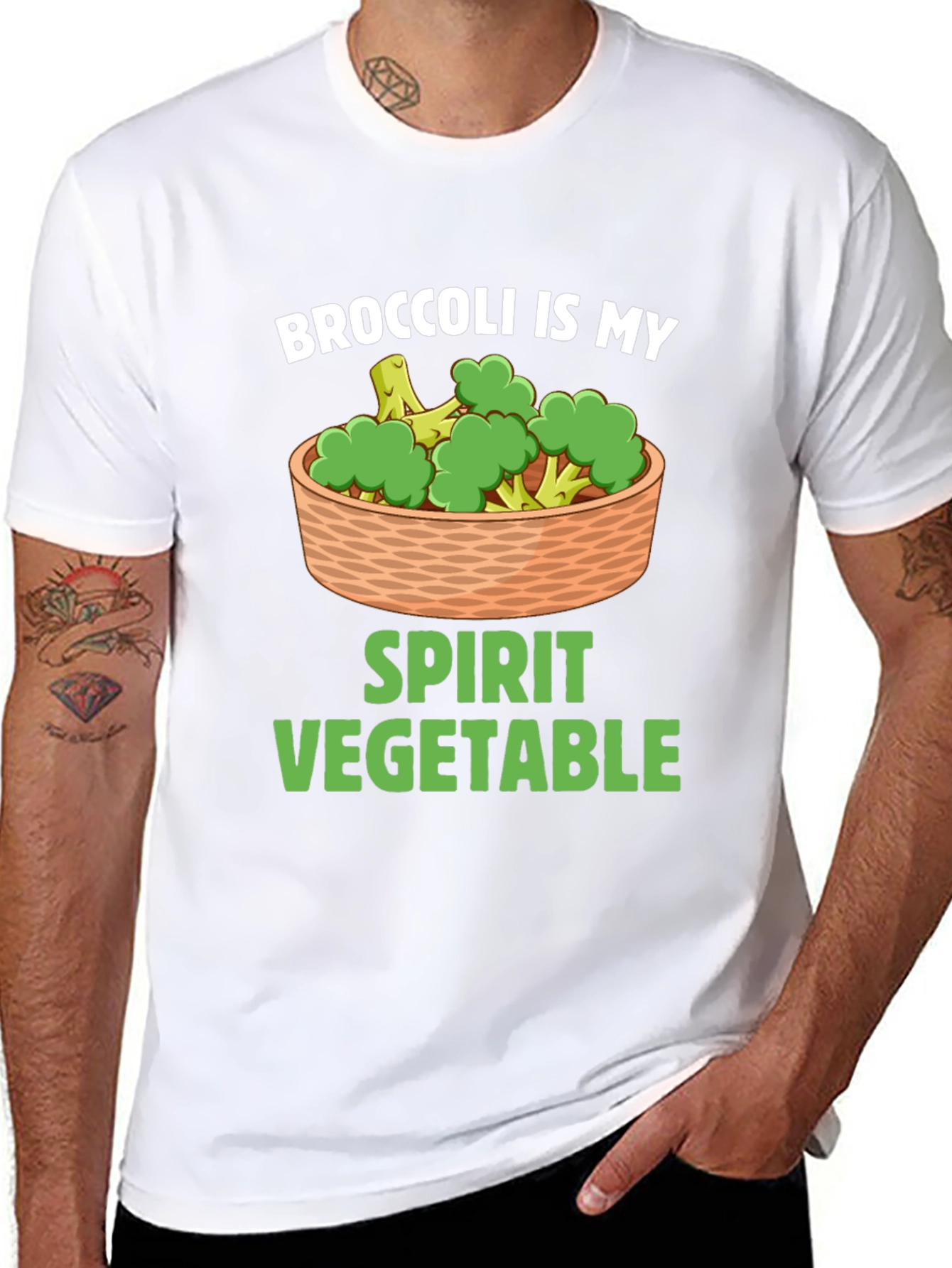 Broccoli Is My Spirit Vegetable Graphic T-Shirt