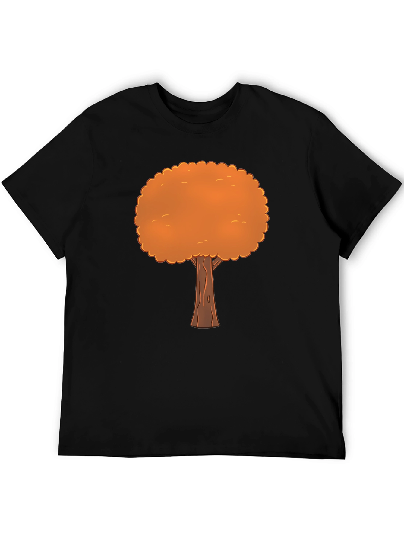 Fall Tree Graphic Tee - Black Cotton T-Shirt