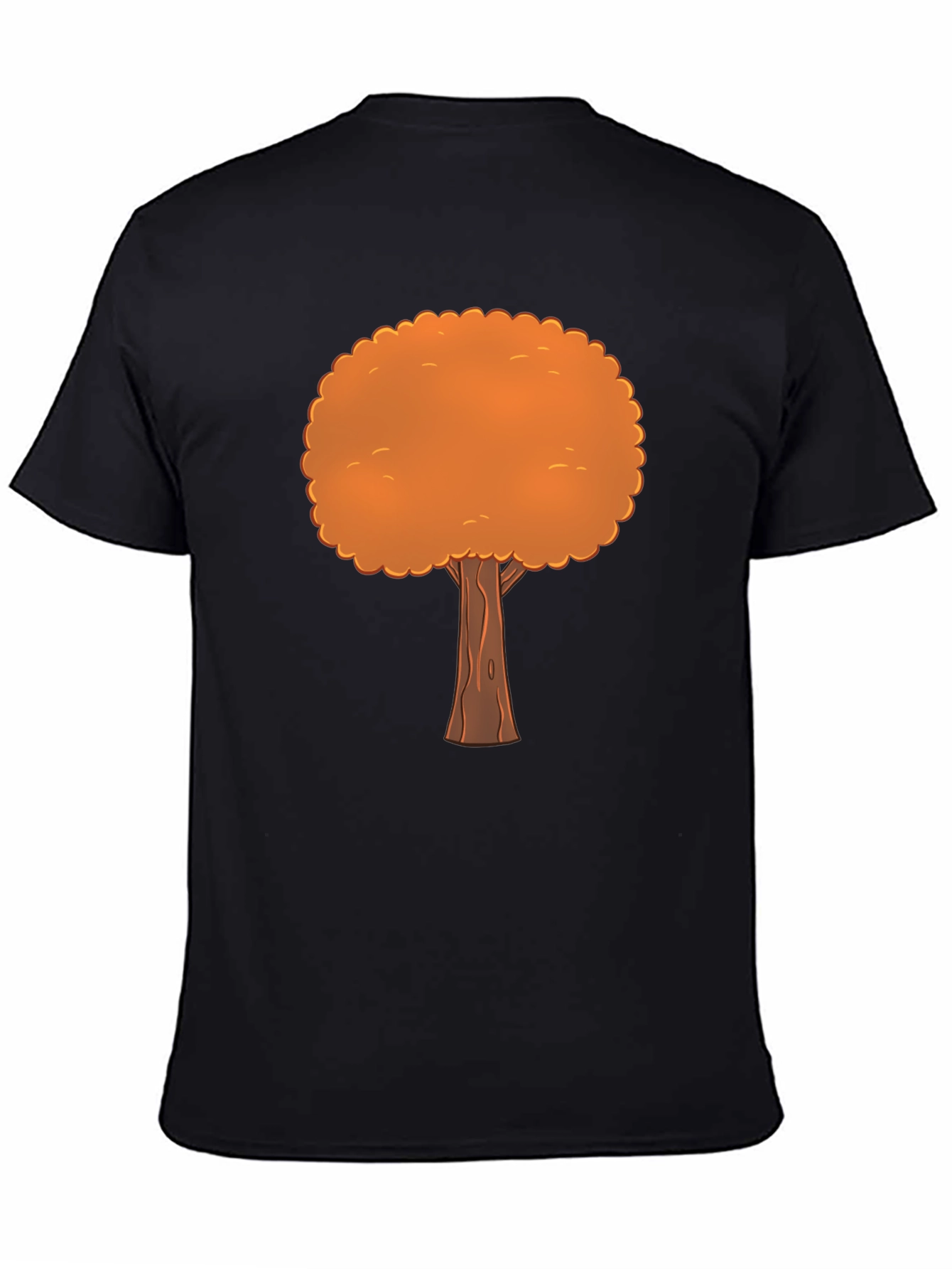 Fall Tree Graphic Tee - Black Cotton T-Shirt