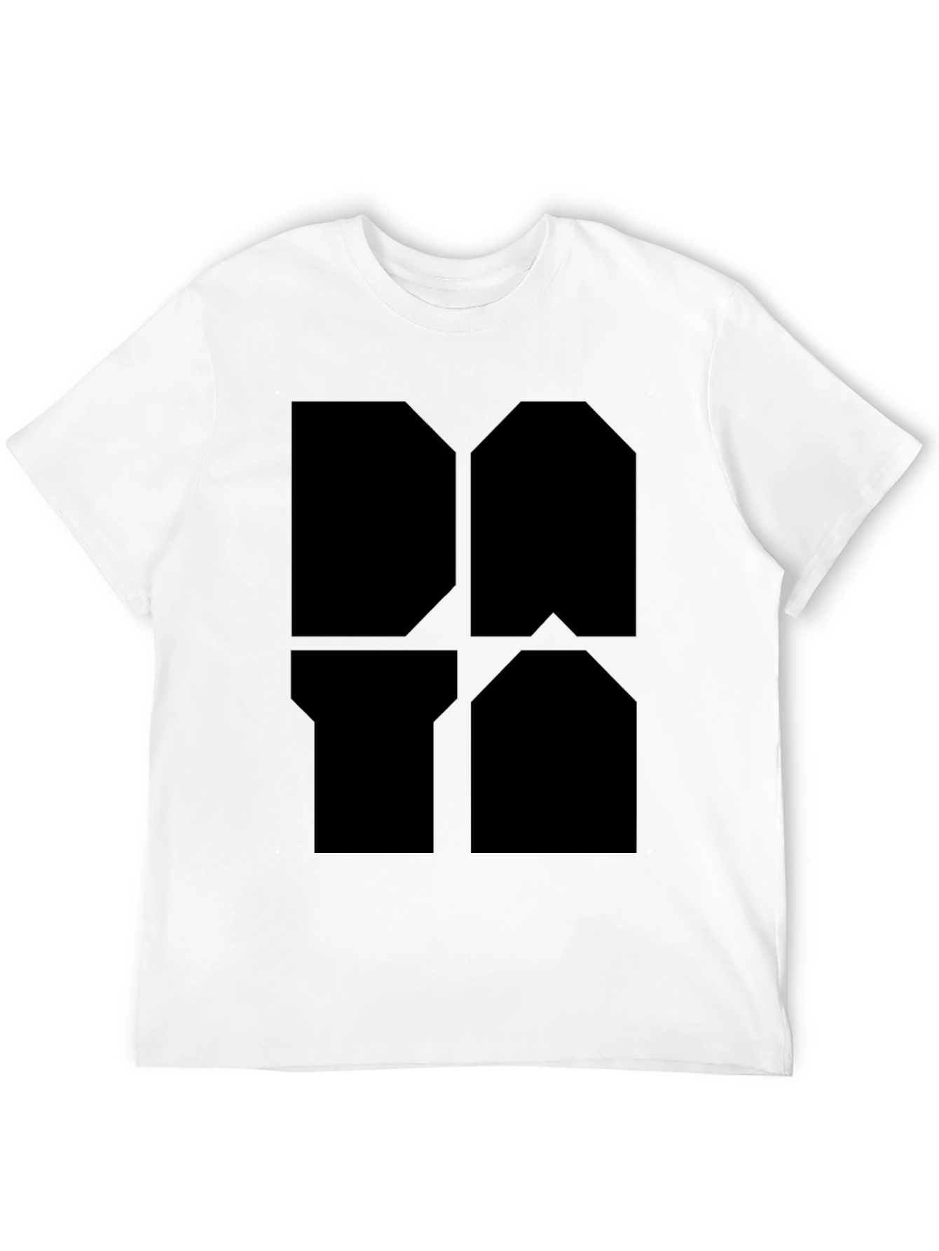 Geometric Black Graphic Tee - Modern Style