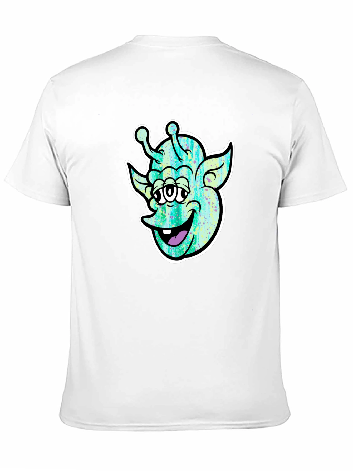 Funky Alien Graphic Black T-Shirt