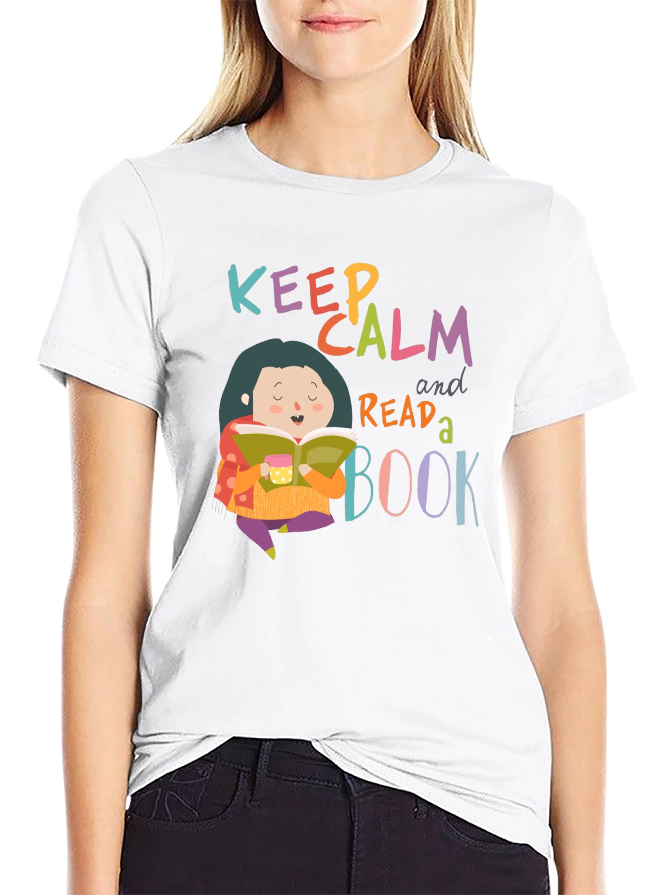 Keep Calm and Read a Book Graphic Tee