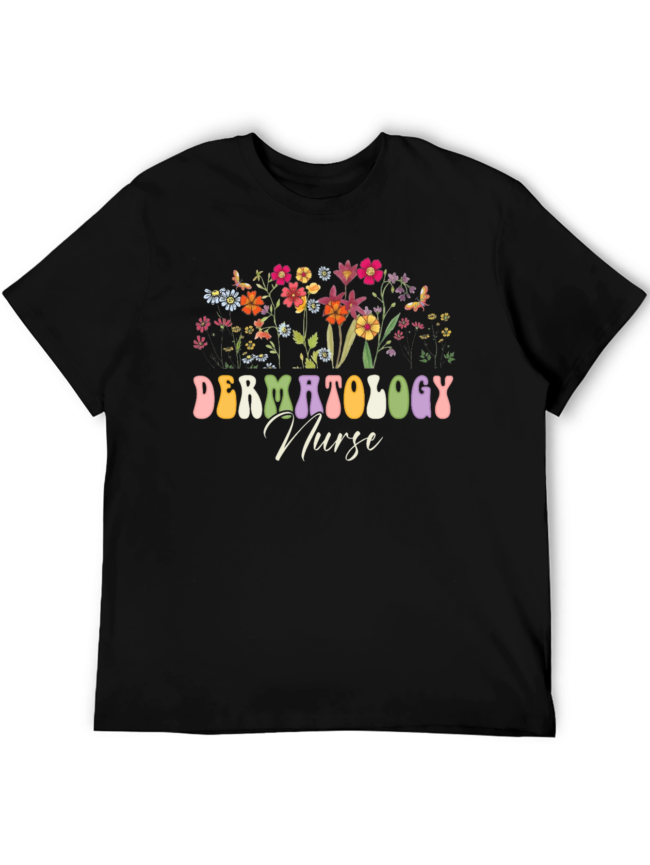 Dermatology Nurse Floral T-Shirt