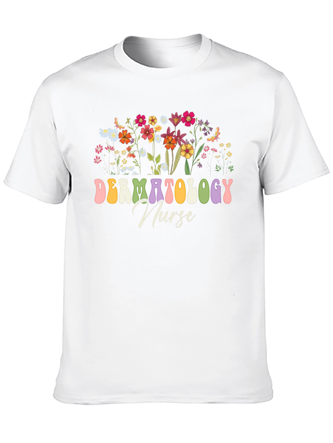 Dermatology Nurse Floral T-Shirt