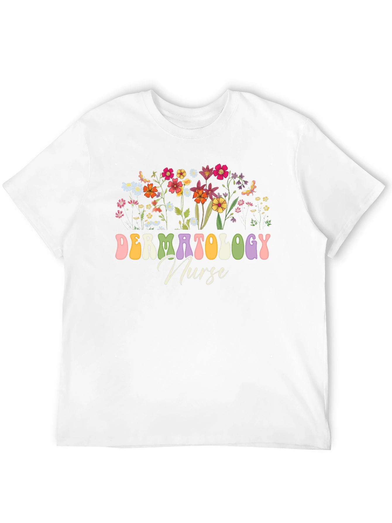 Dermatology Nurse Floral T-Shirt