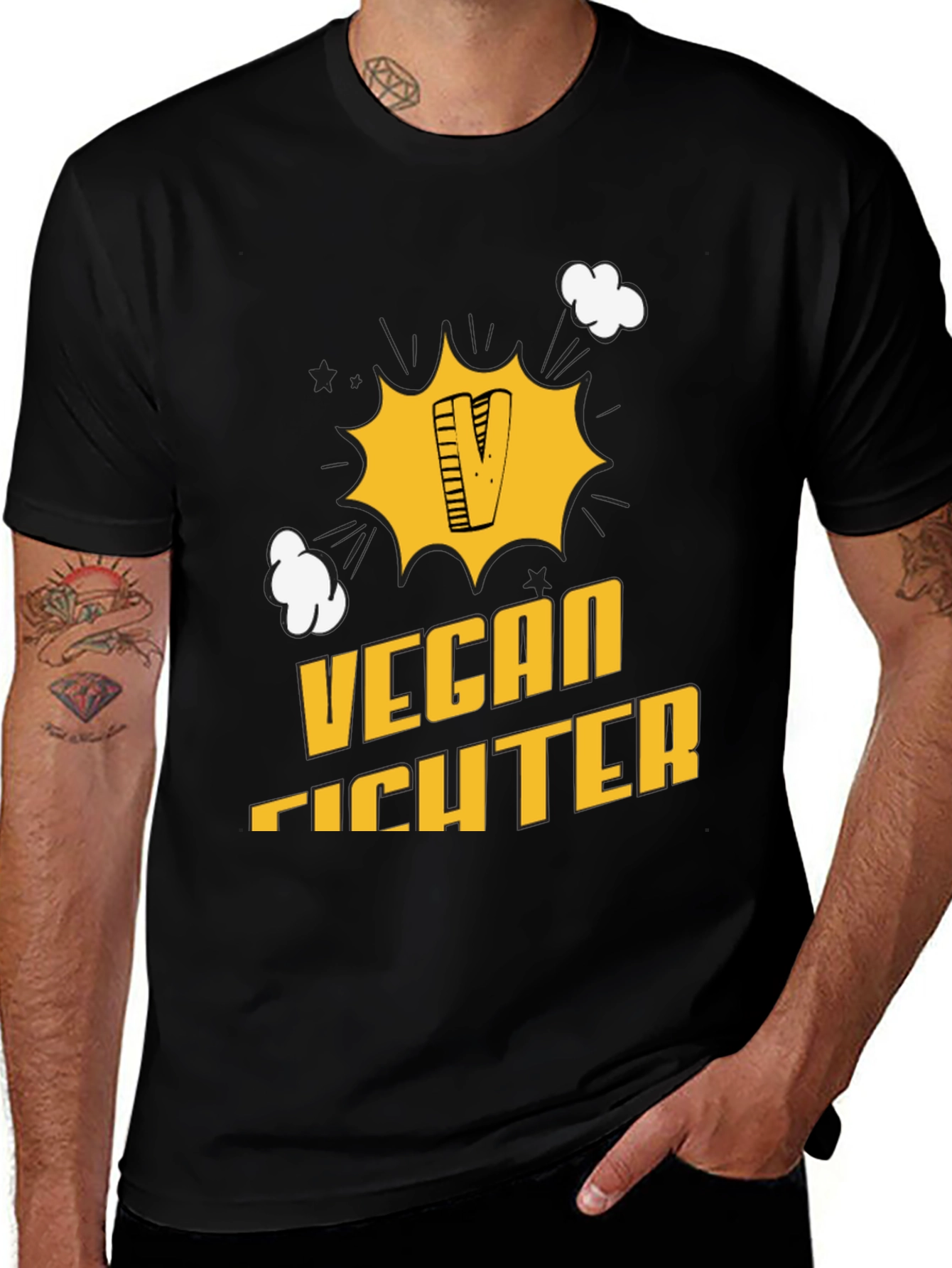 Vegan Fighter Graphic T-Shirt