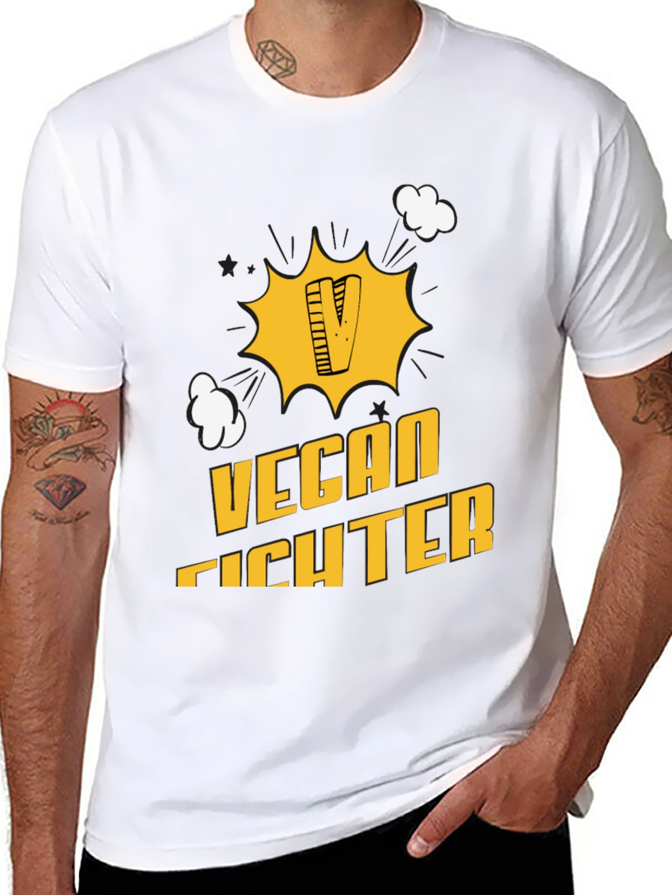 Vegan Fighter Graphic T-Shirt