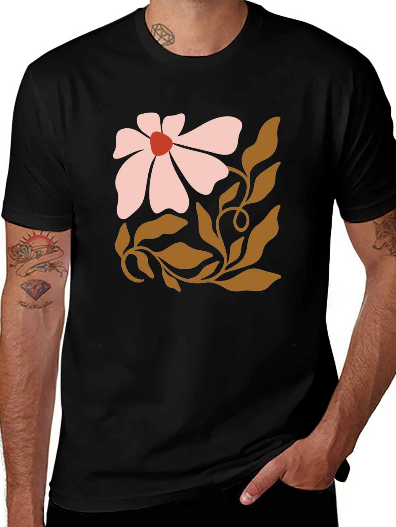 Boho Flower Graphic Tee - Casual Comfort