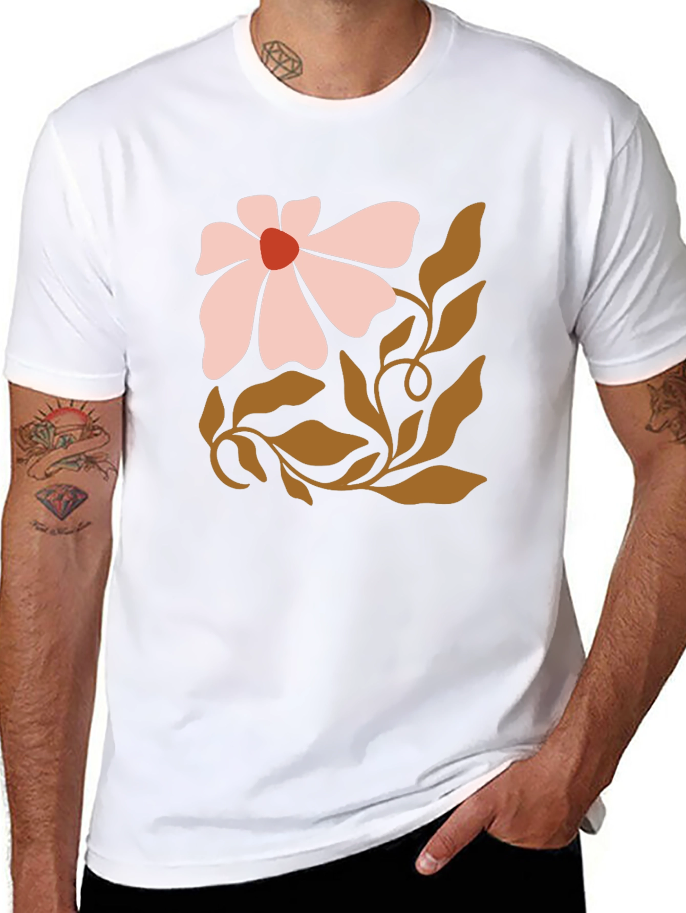 Boho Flower Graphic Tee - Casual Comfort
