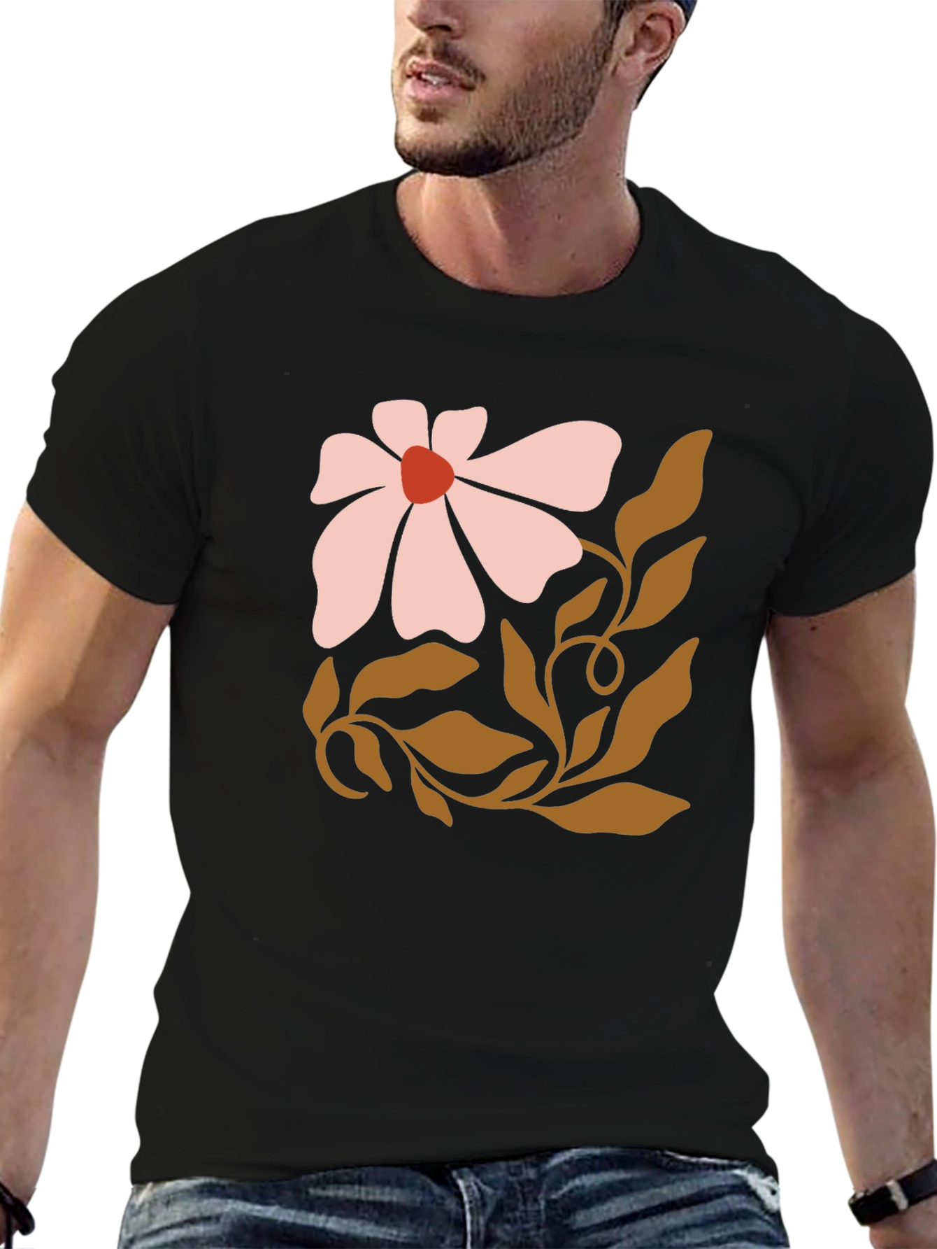 Boho Flower Graphic Tee - Casual Comfort