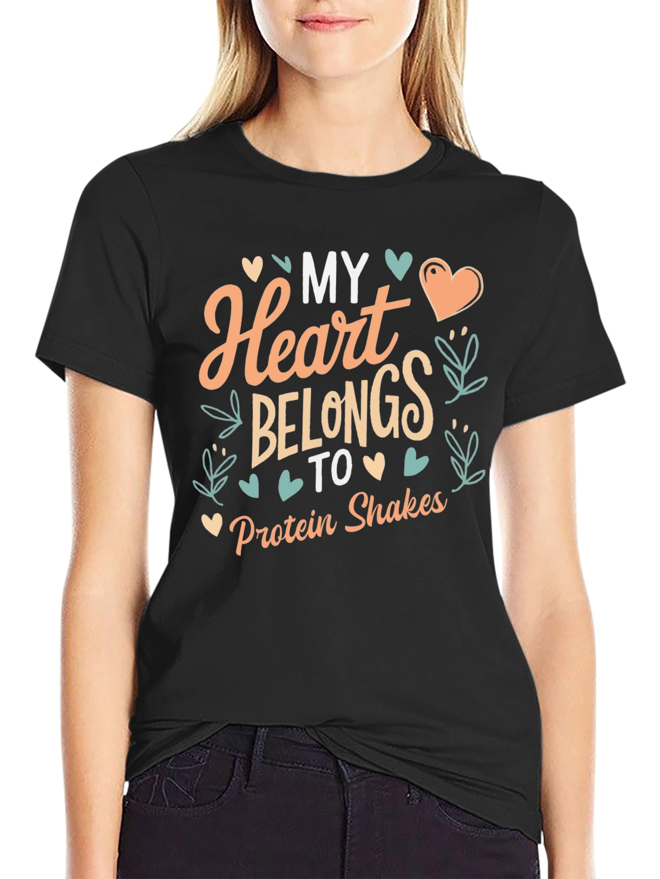 My Heart Belongs to Protein Shakes Graphic Tee