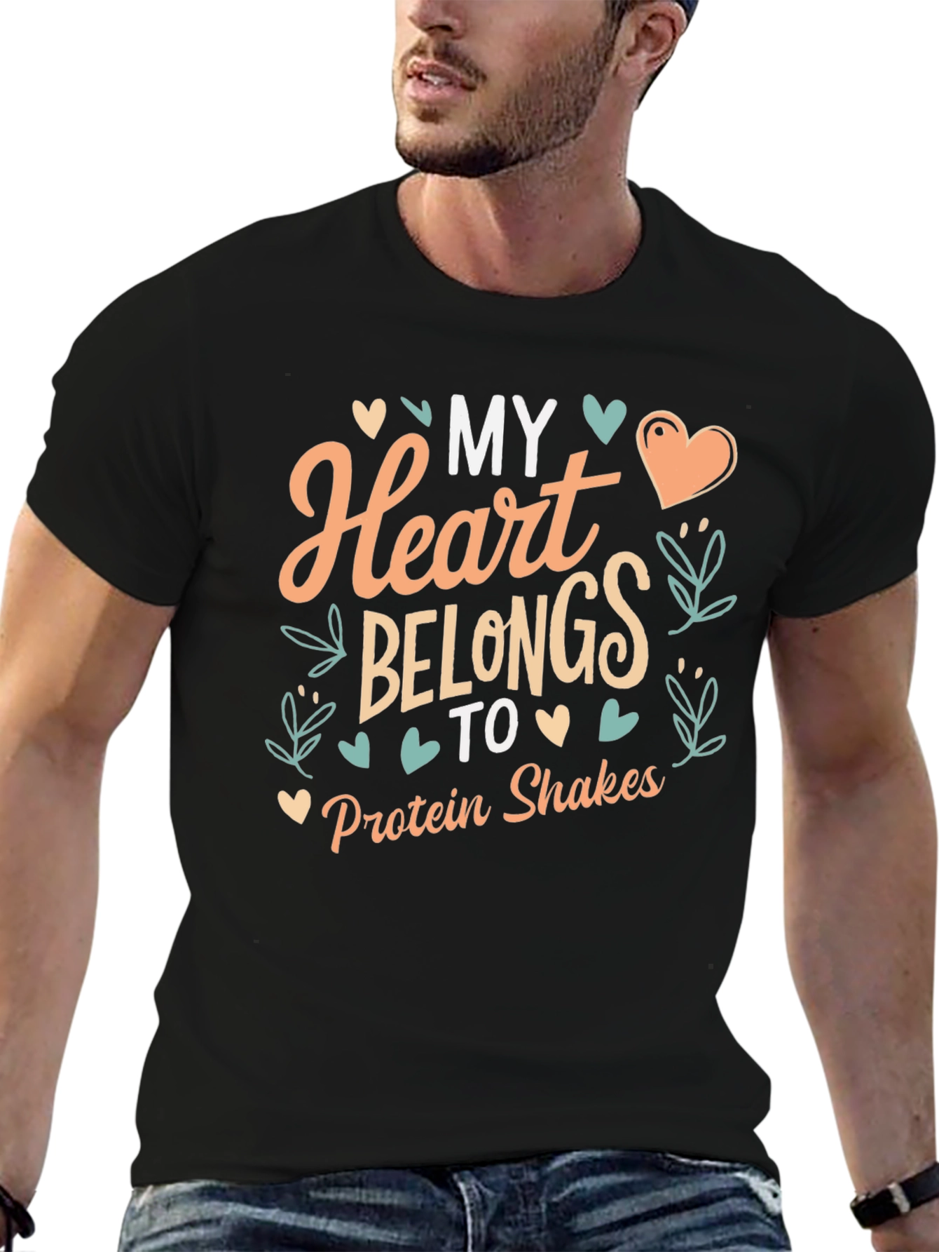 My Heart Belongs to Protein Shakes Graphic Tee