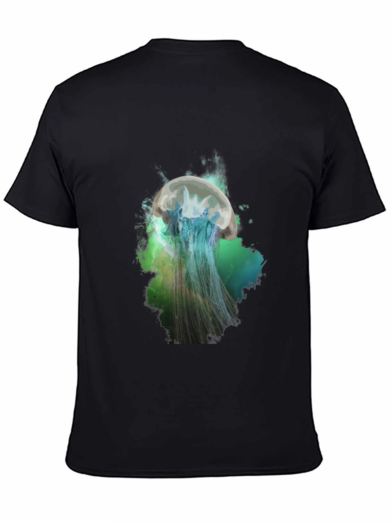 Jellyfish Graphic Print T-Shirt - Black