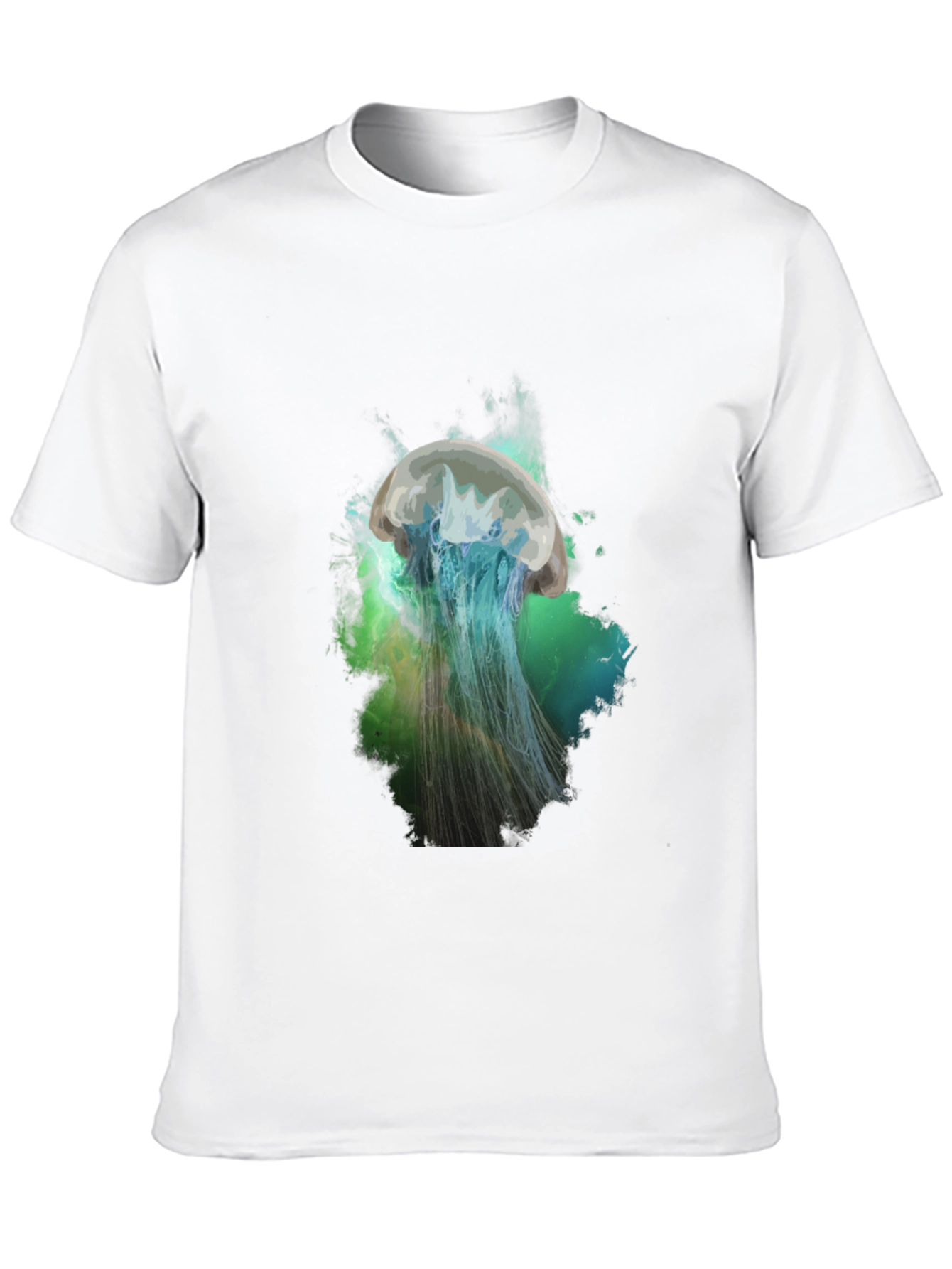 Jellyfish Graphic Print T-Shirt - Black