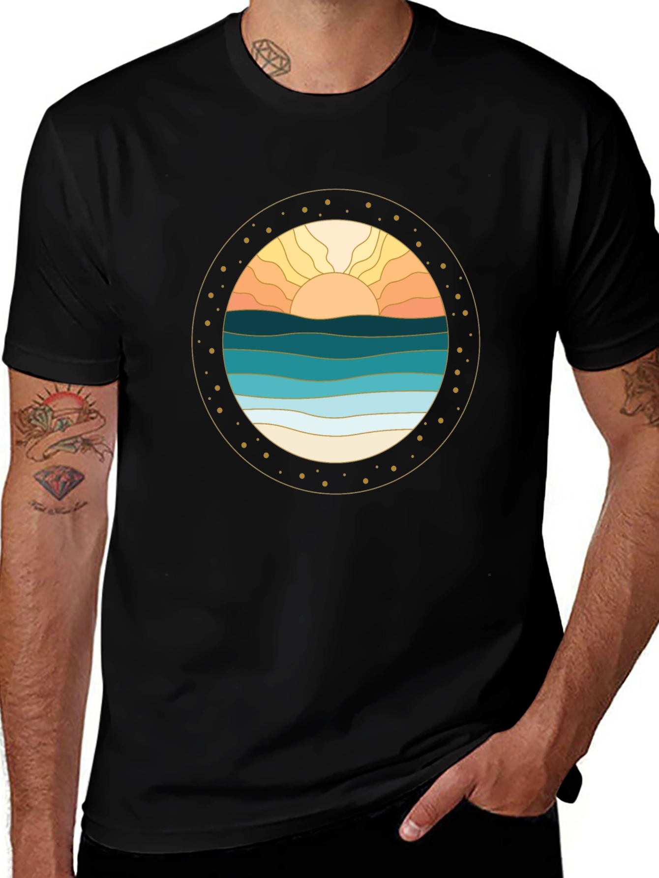 Sunset Ocean Graphic Tee - Stylish Comfort