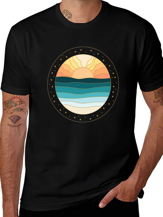 Sunset Ocean Graphic Tee - Stylish Comfort