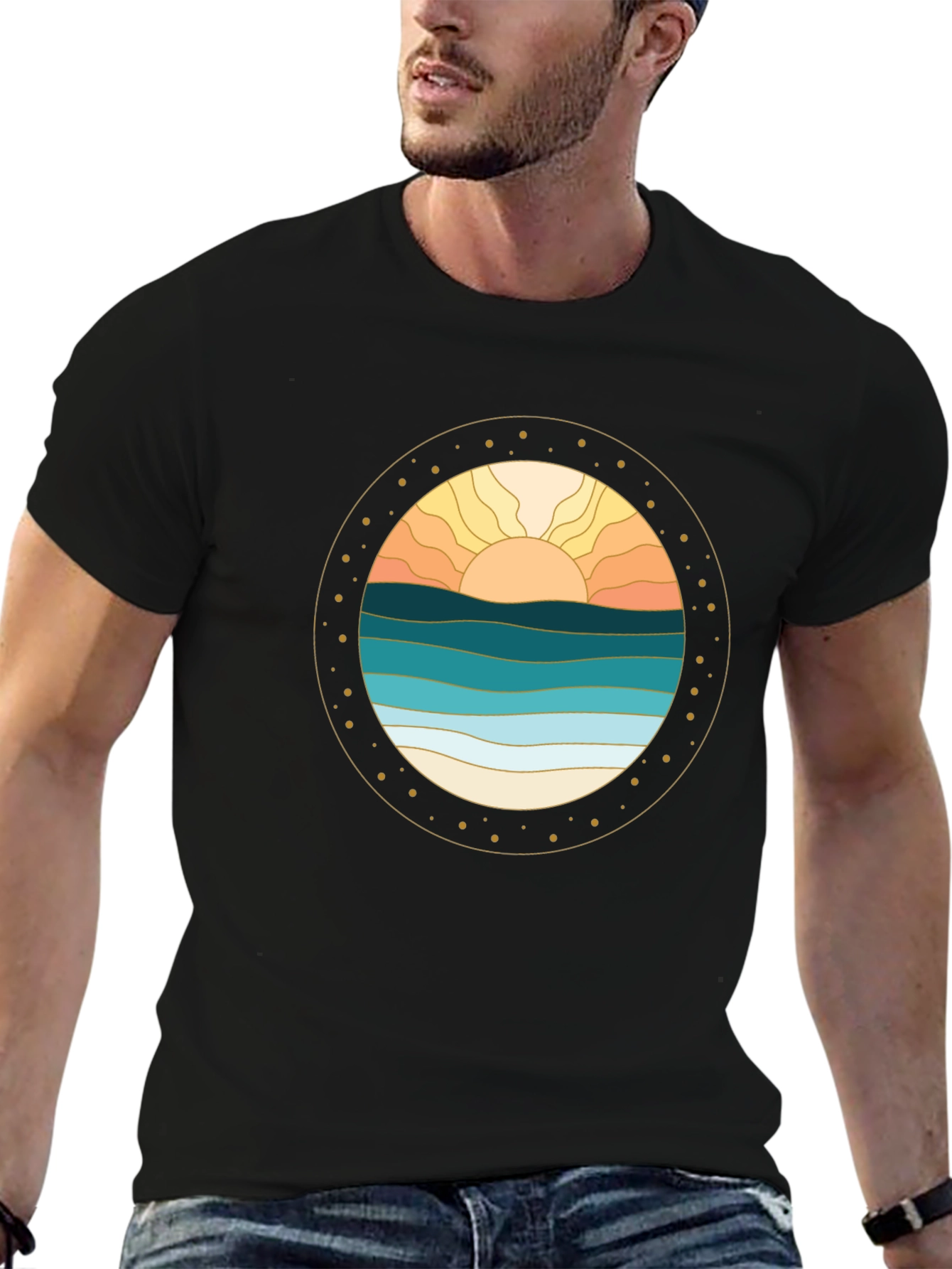 Sunset Ocean Graphic Tee - Stylish Comfort