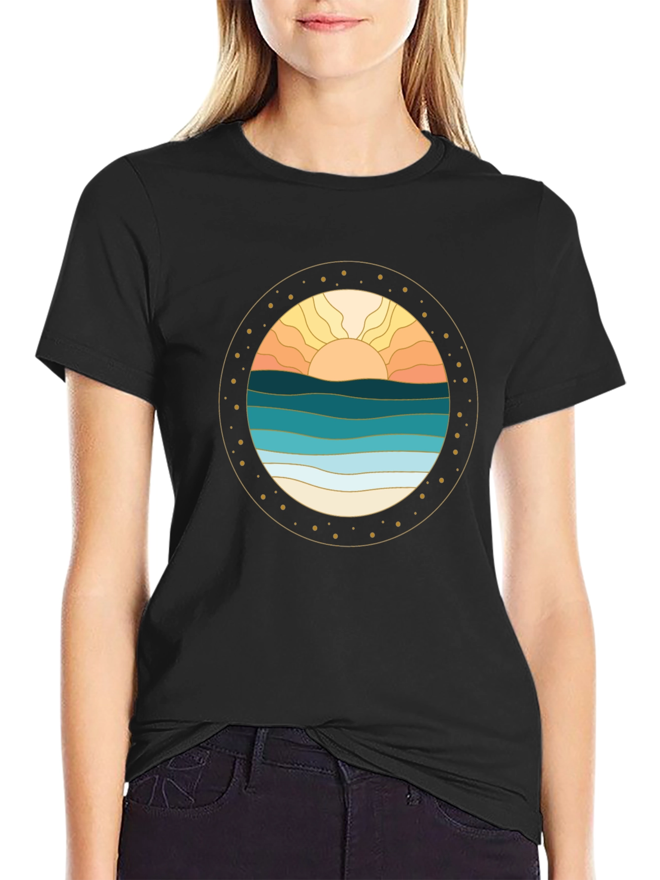 Sunset Ocean Graphic Tee - Stylish Comfort