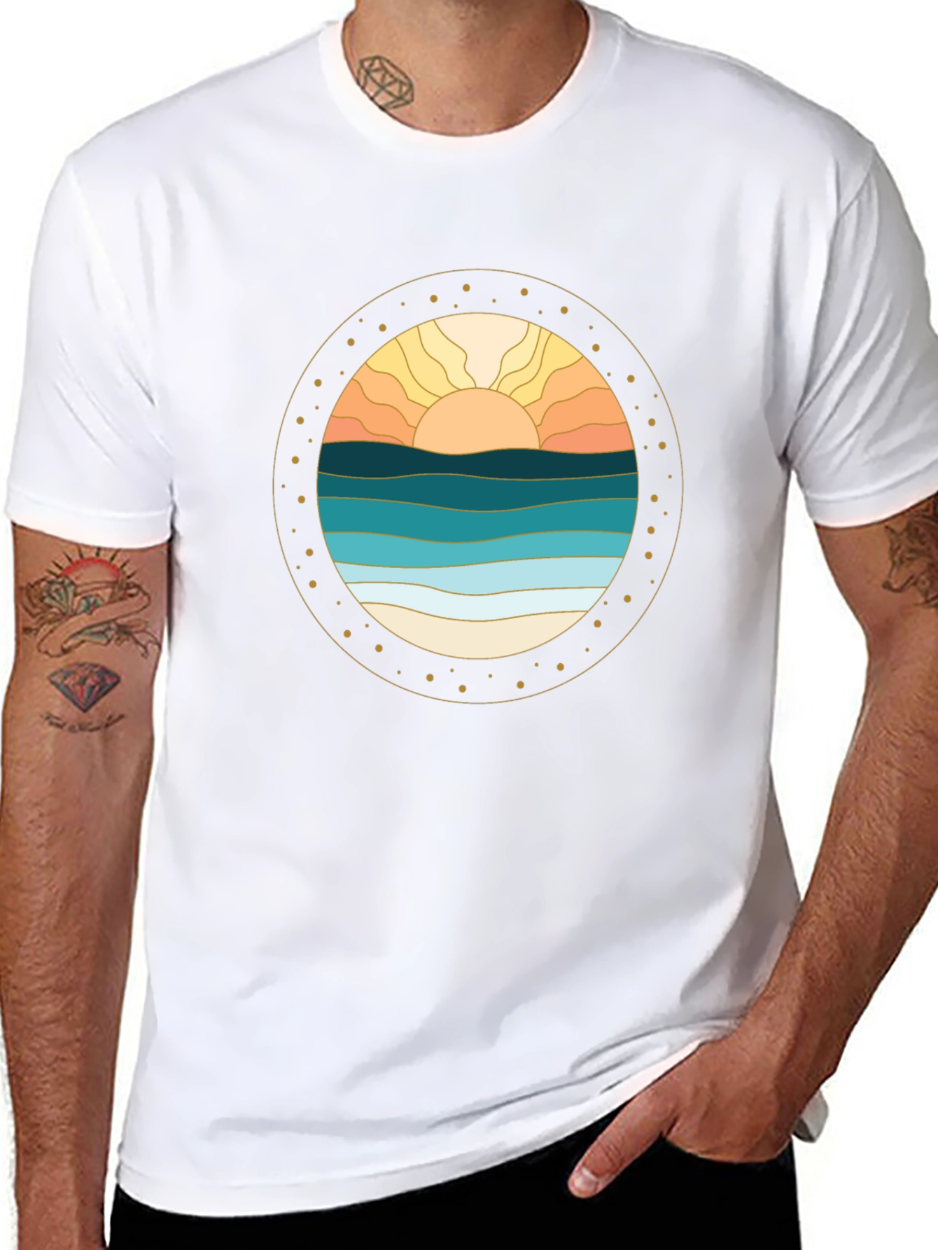 Sunset Ocean Graphic Tee - Stylish Comfort