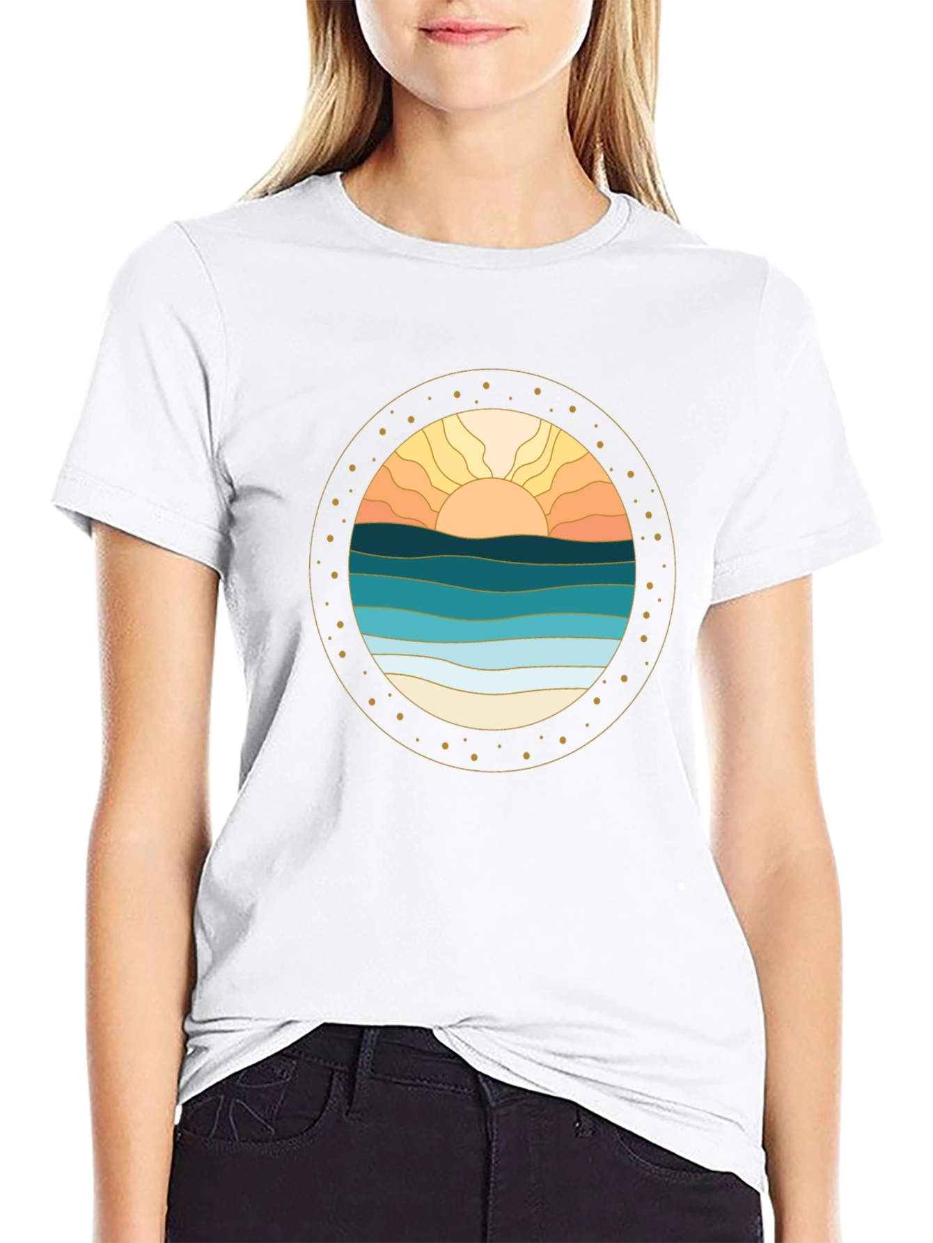 Sunset Ocean Graphic Tee - Stylish Comfort