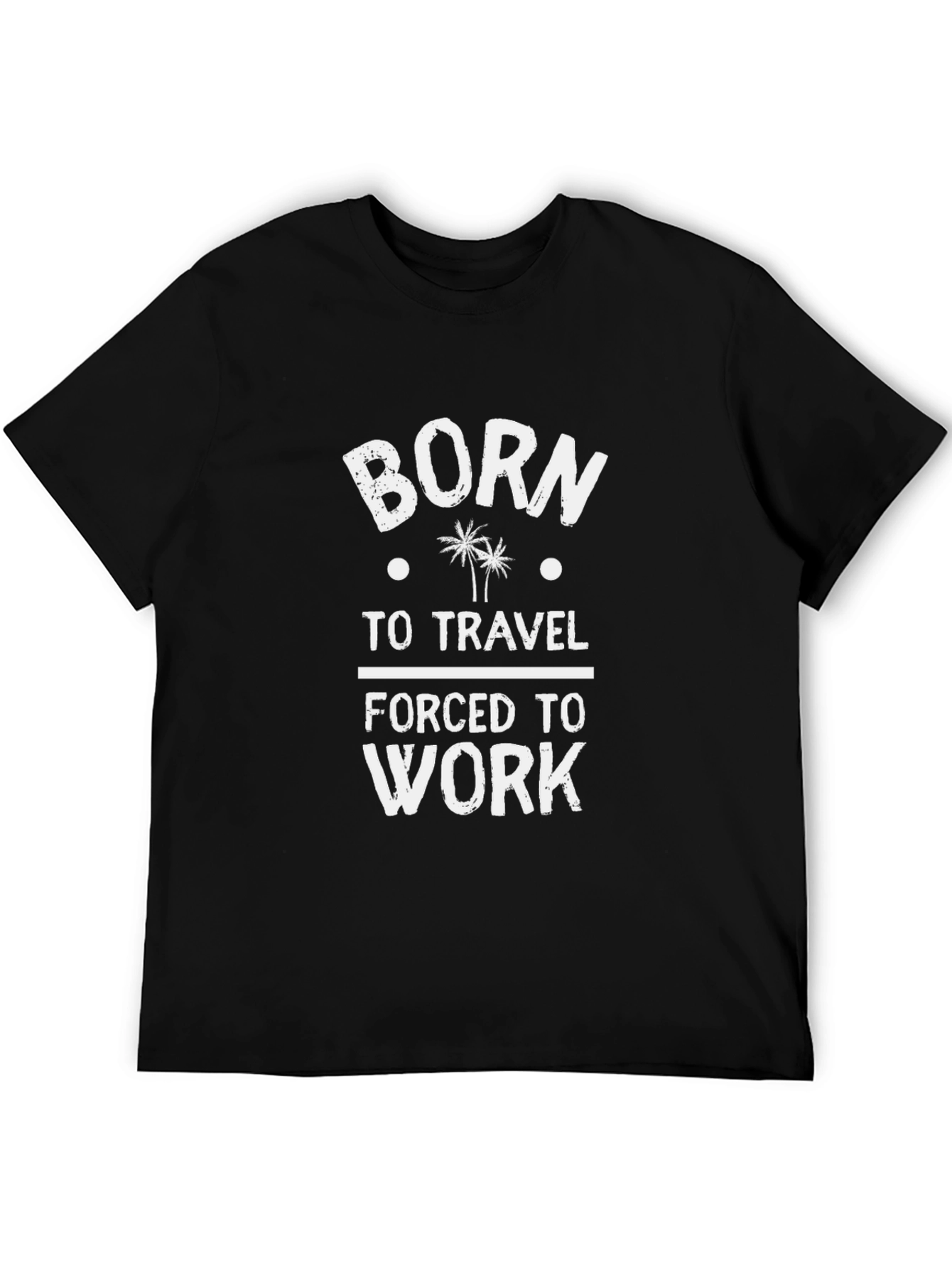 Born to Travel T-Shirt - Black Cotton Tee