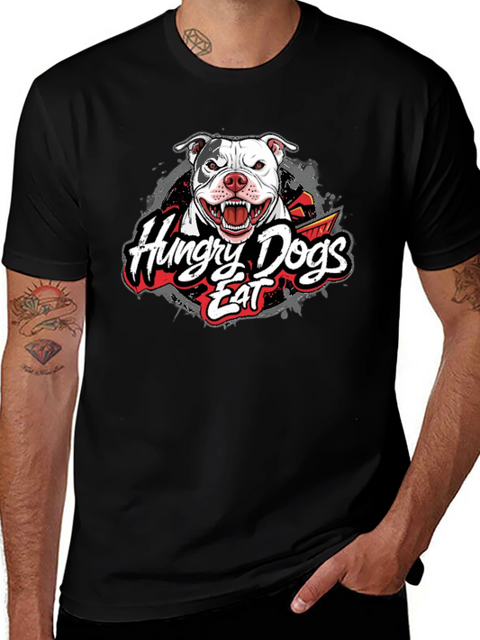 Hungry Dogs Eat Graphic Print Tee