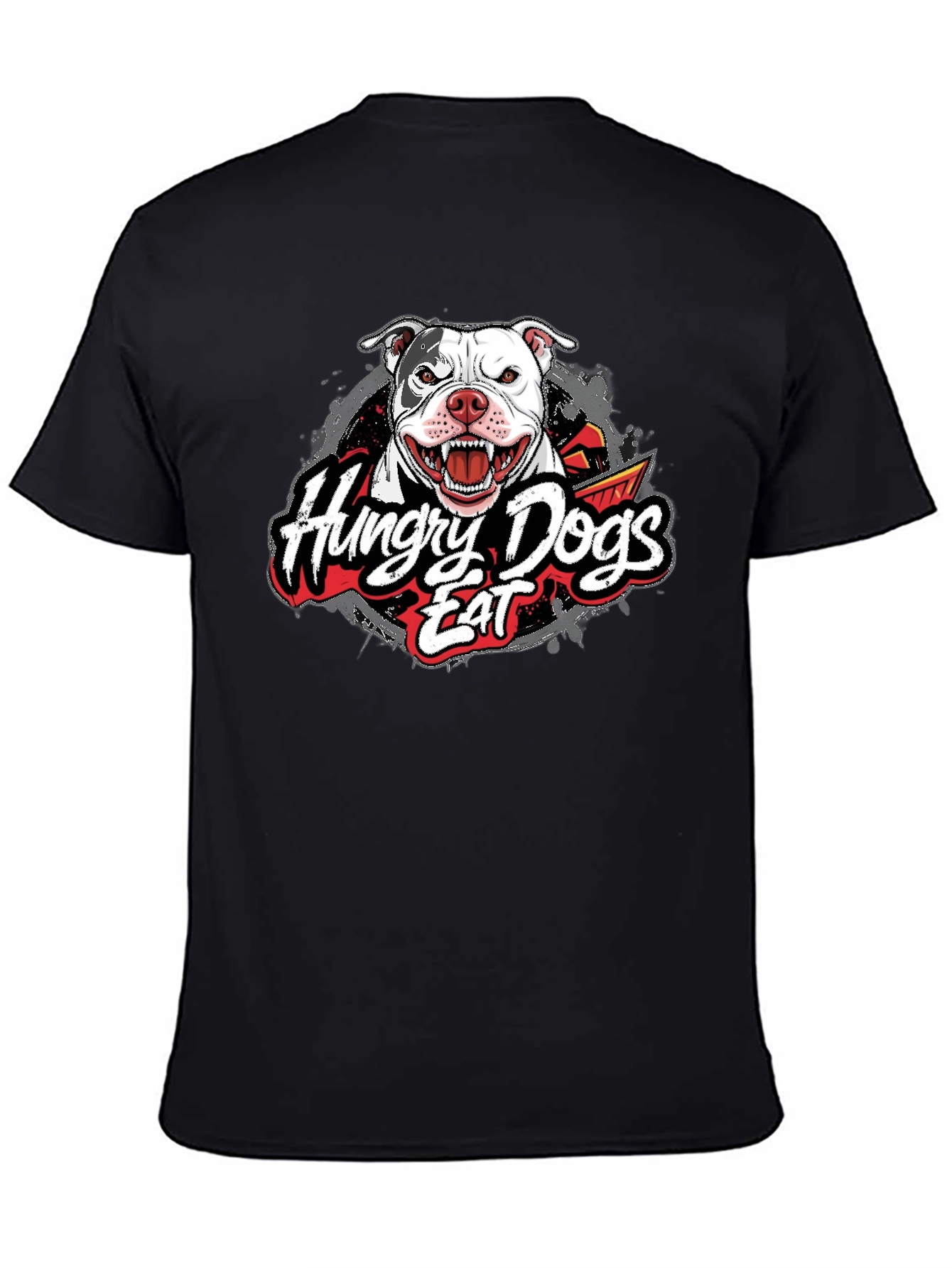 Hungry Dogs Eat Graphic Print Tee