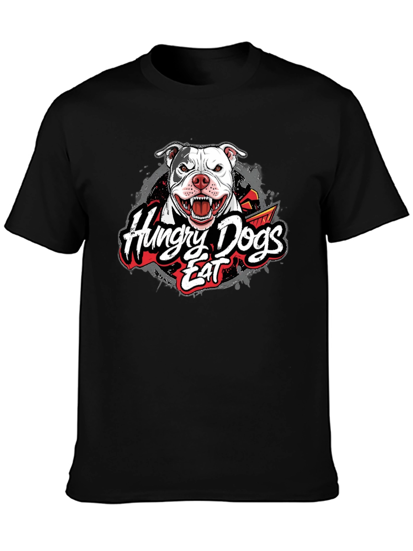Hungry Dogs Eat Graphic Print Tee