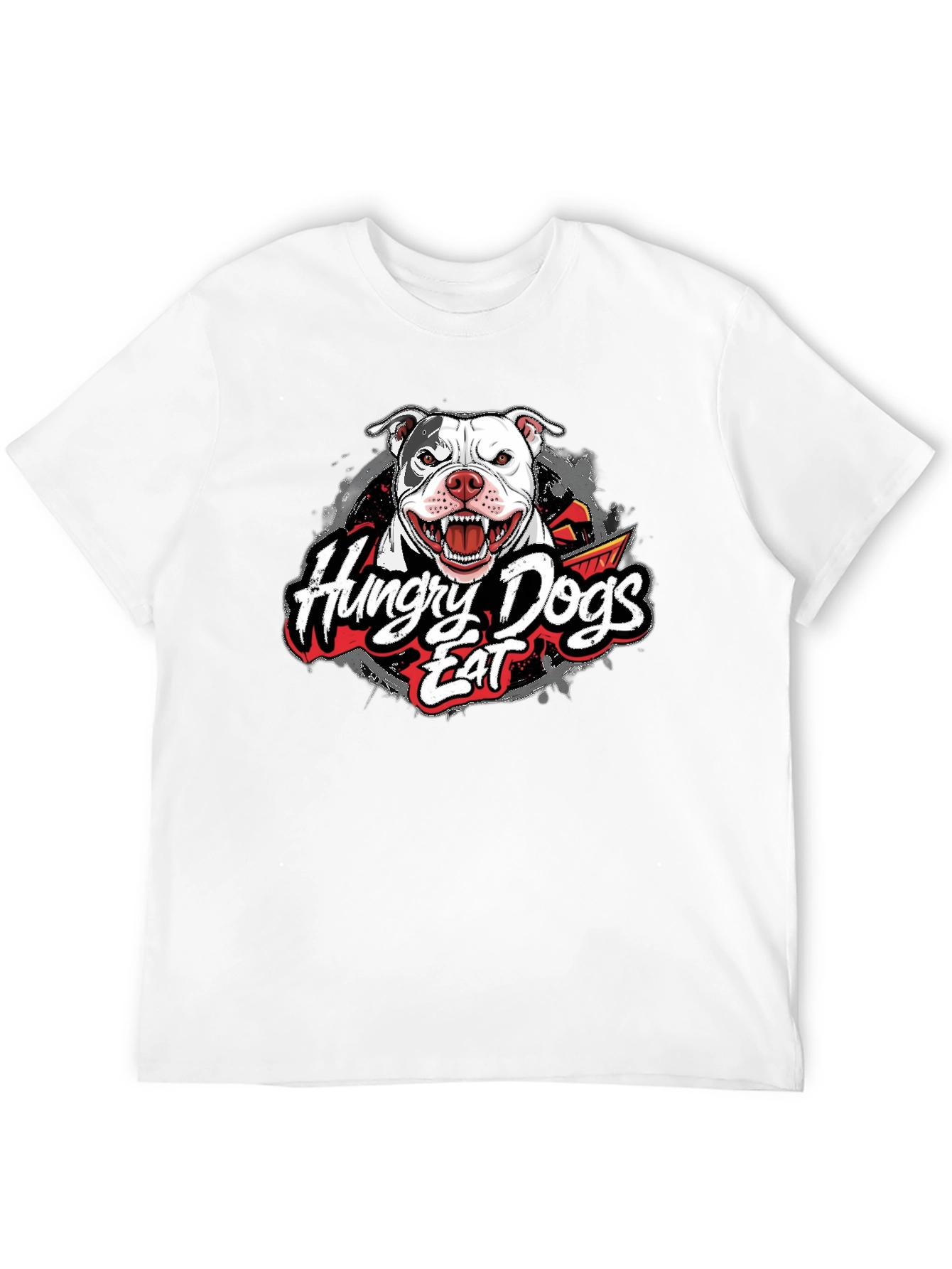 Hungry Dogs Eat Graphic Print Tee
