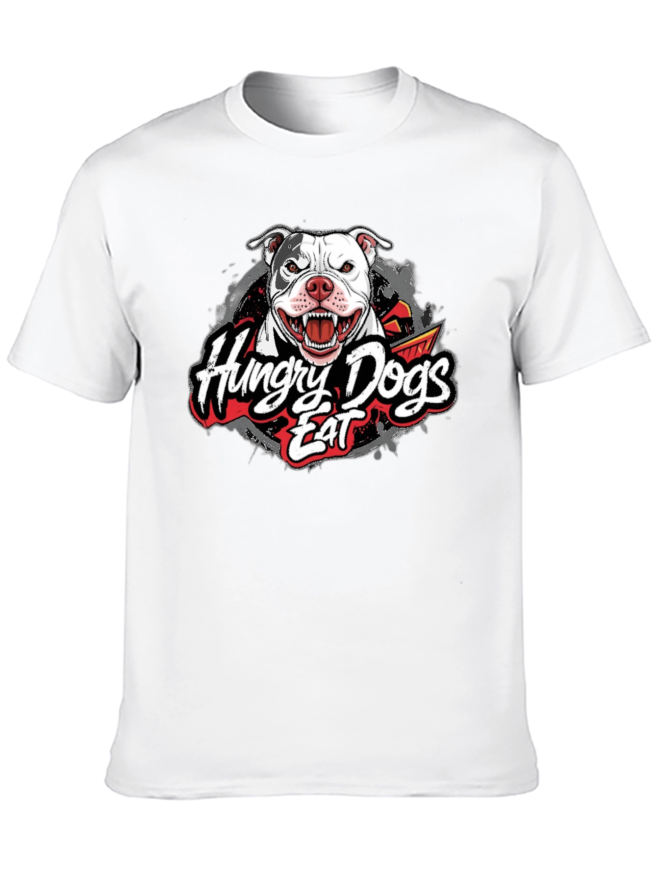 Hungry Dogs Eat Graphic Print Tee