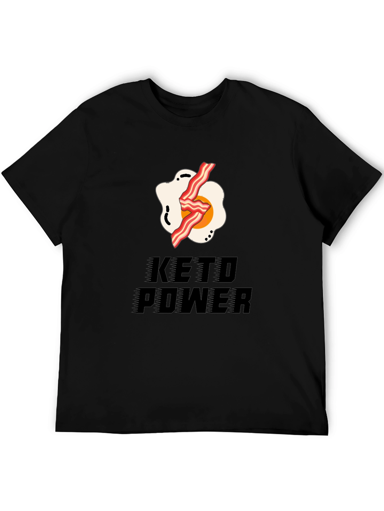 Keto Power T-Shirt - Bacon & Egg Design